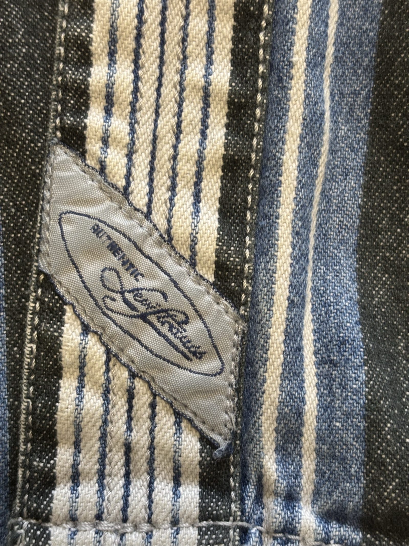 Levi’s vintage 90’s silver label Men's Black, Blue & White Striped Cotton Casual Shirt Large image 3