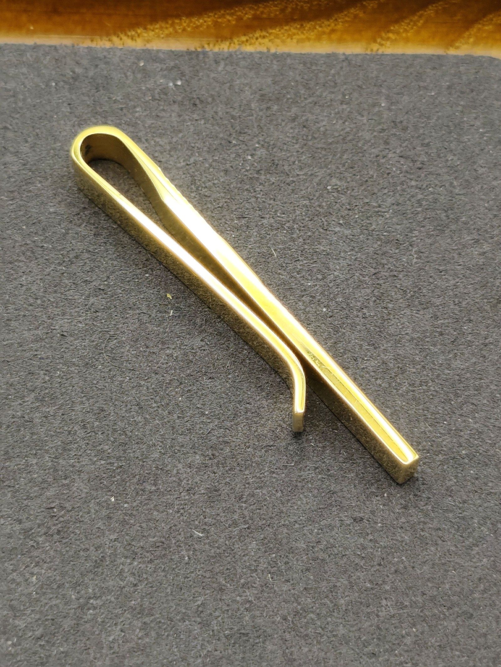Christian Dior Gold Tone Tie Clip With Box image 8