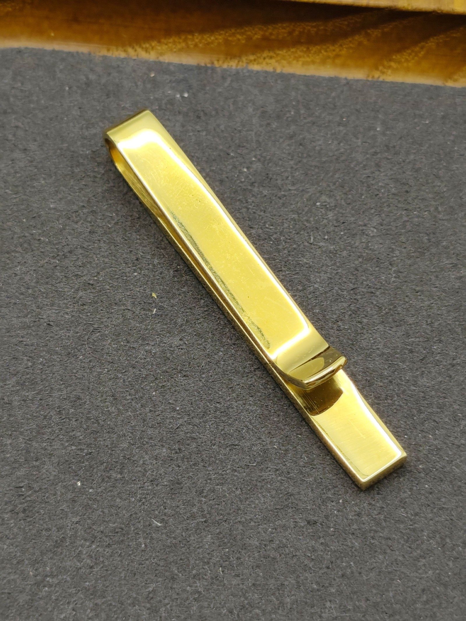 Christian Dior Gold Tone Tie Clip With Box image 9