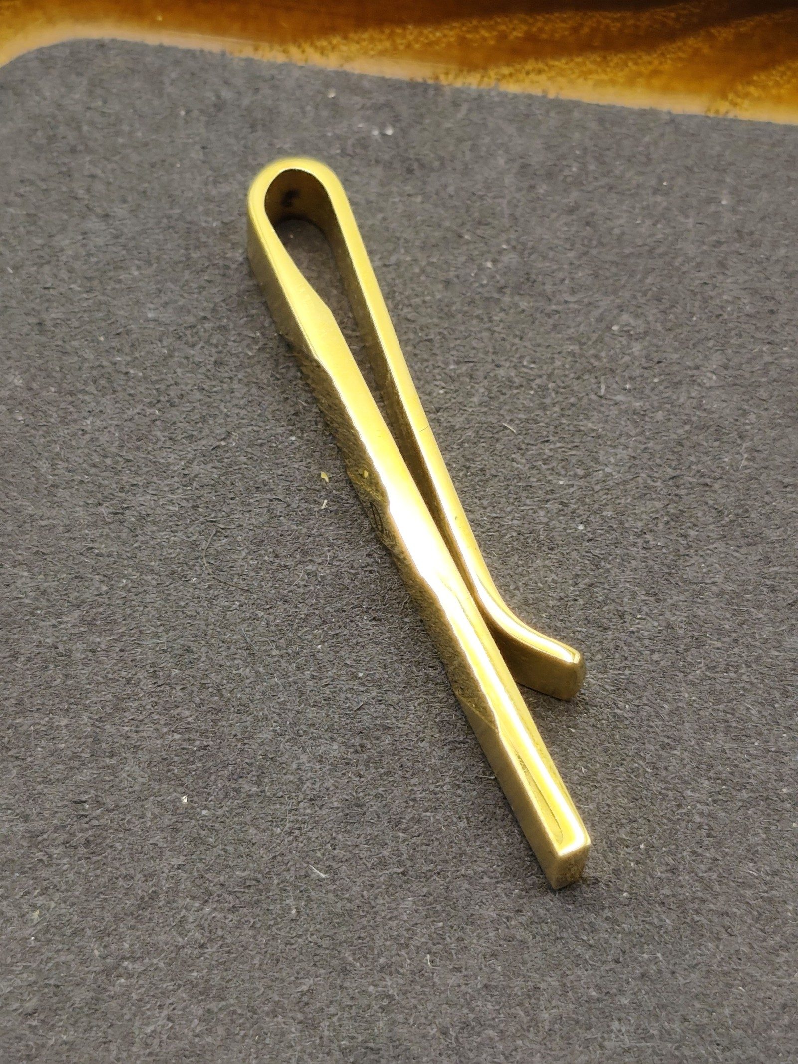 Christian Dior Gold Tone Tie Clip With Box image 10