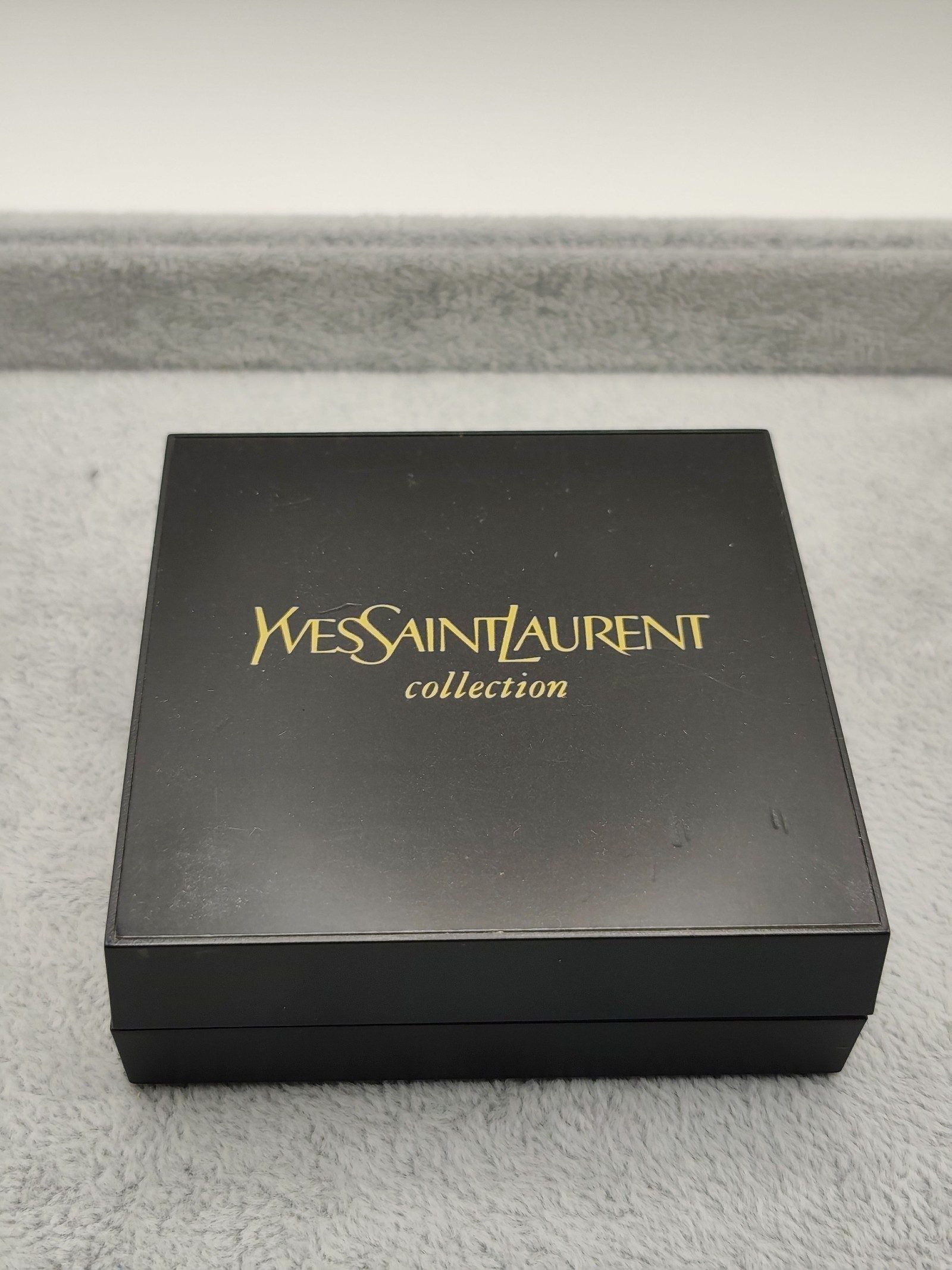 Yves Saint Laurent Gold & Navy Cufflinks with Box image 3