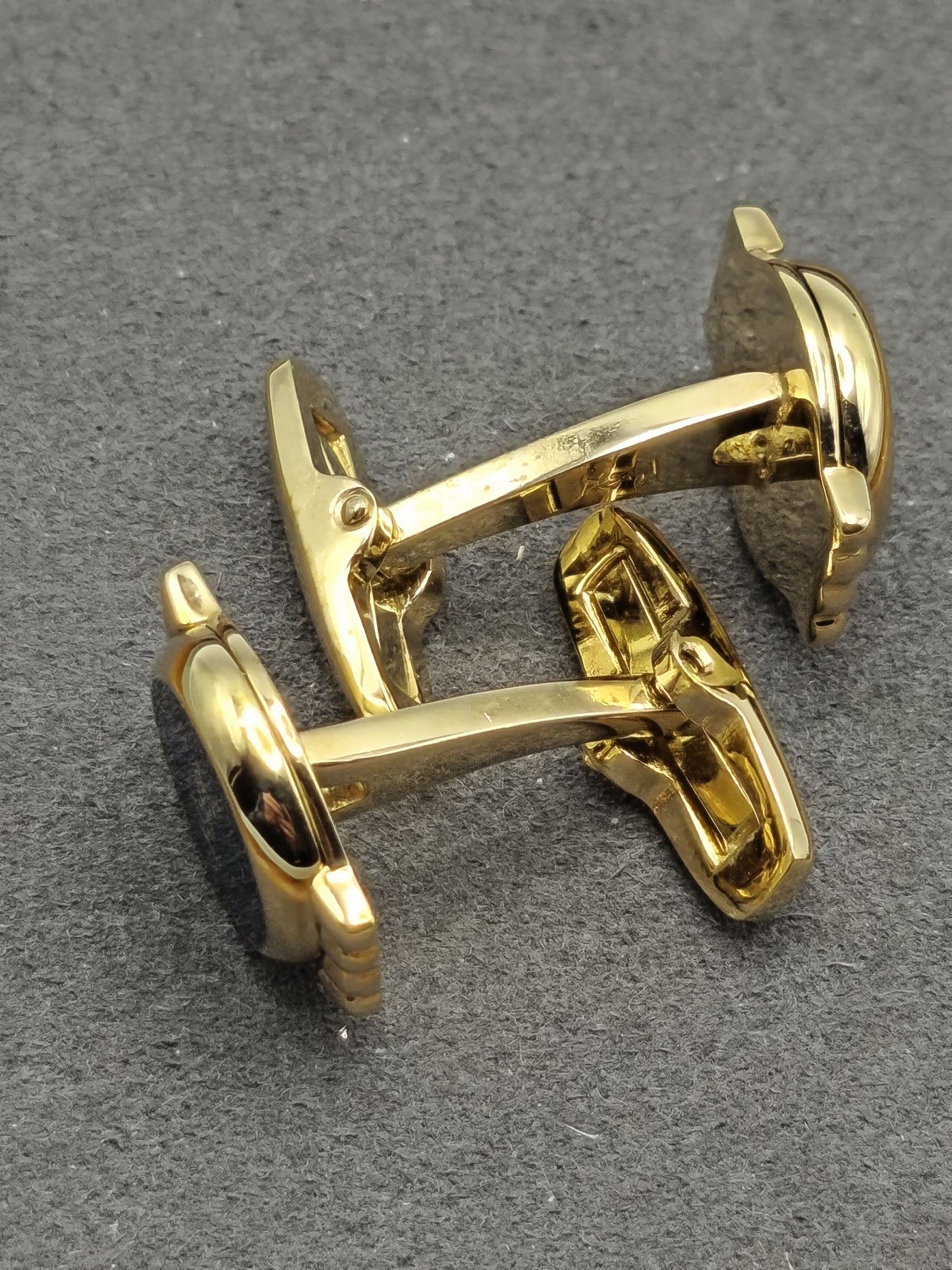 Yves Saint Laurent Gold & Navy Cufflinks with Box image 7