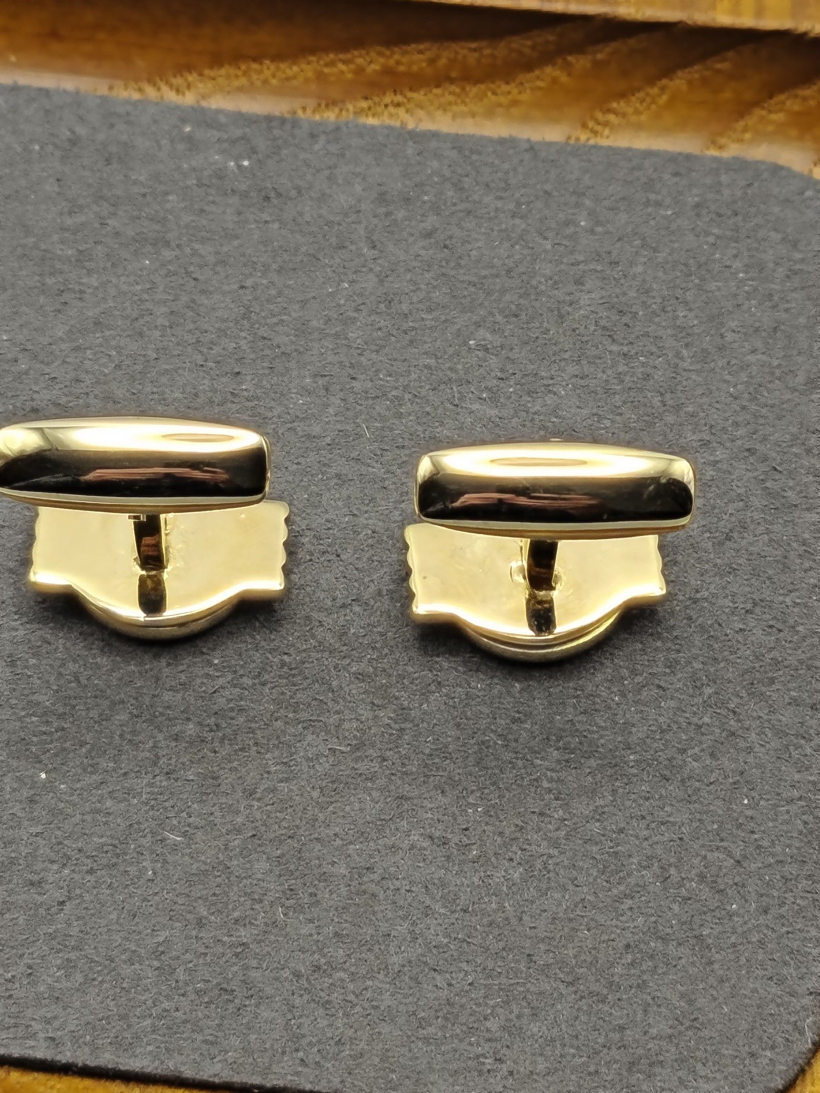 Yves Saint Laurent Gold & Navy Cufflinks with Box image 8