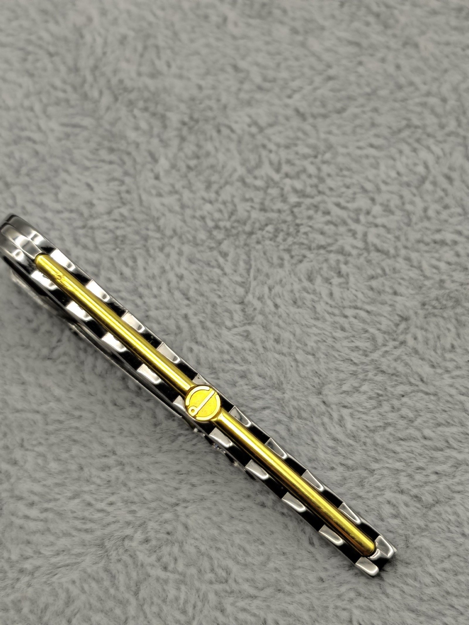 Dunhill Silver & Gold Tone Tie Clip with Logo image 3