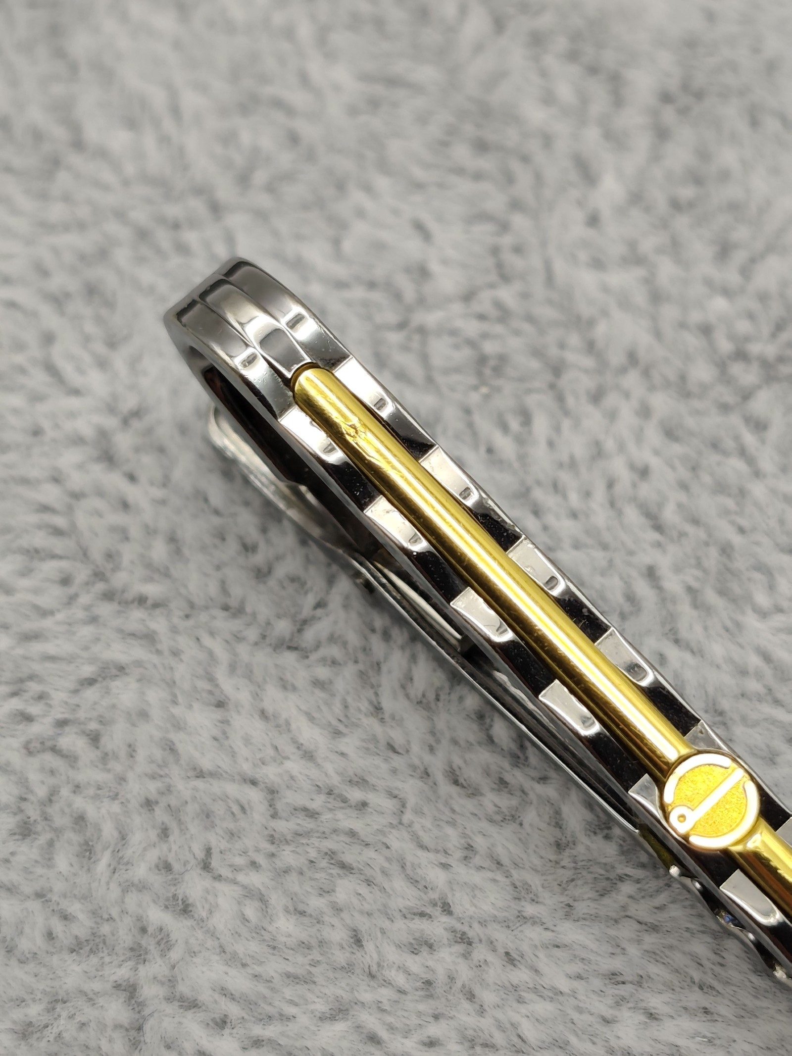 Dunhill Silver & Gold Tone Tie Clip with Logo image 5
