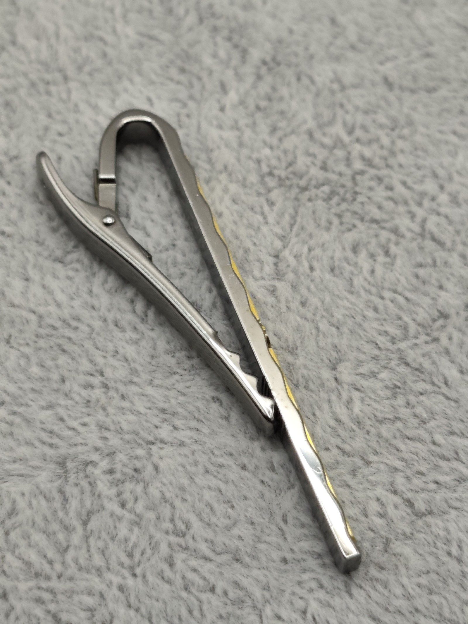 Dunhill Silver & Gold Tone Tie Clip with Logo image 6