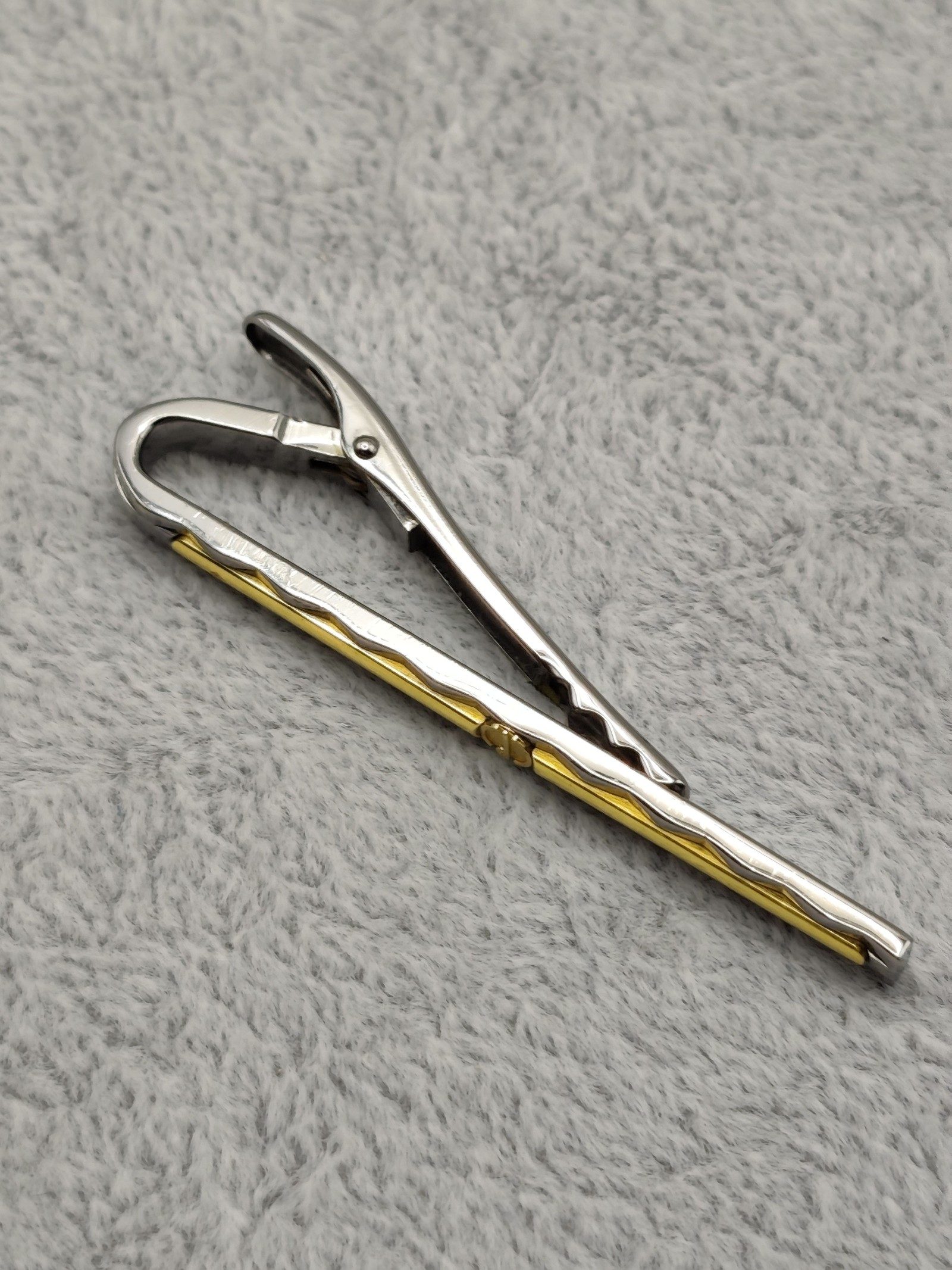 Dunhill Silver & Gold Tone Tie Clip with Logo image 7