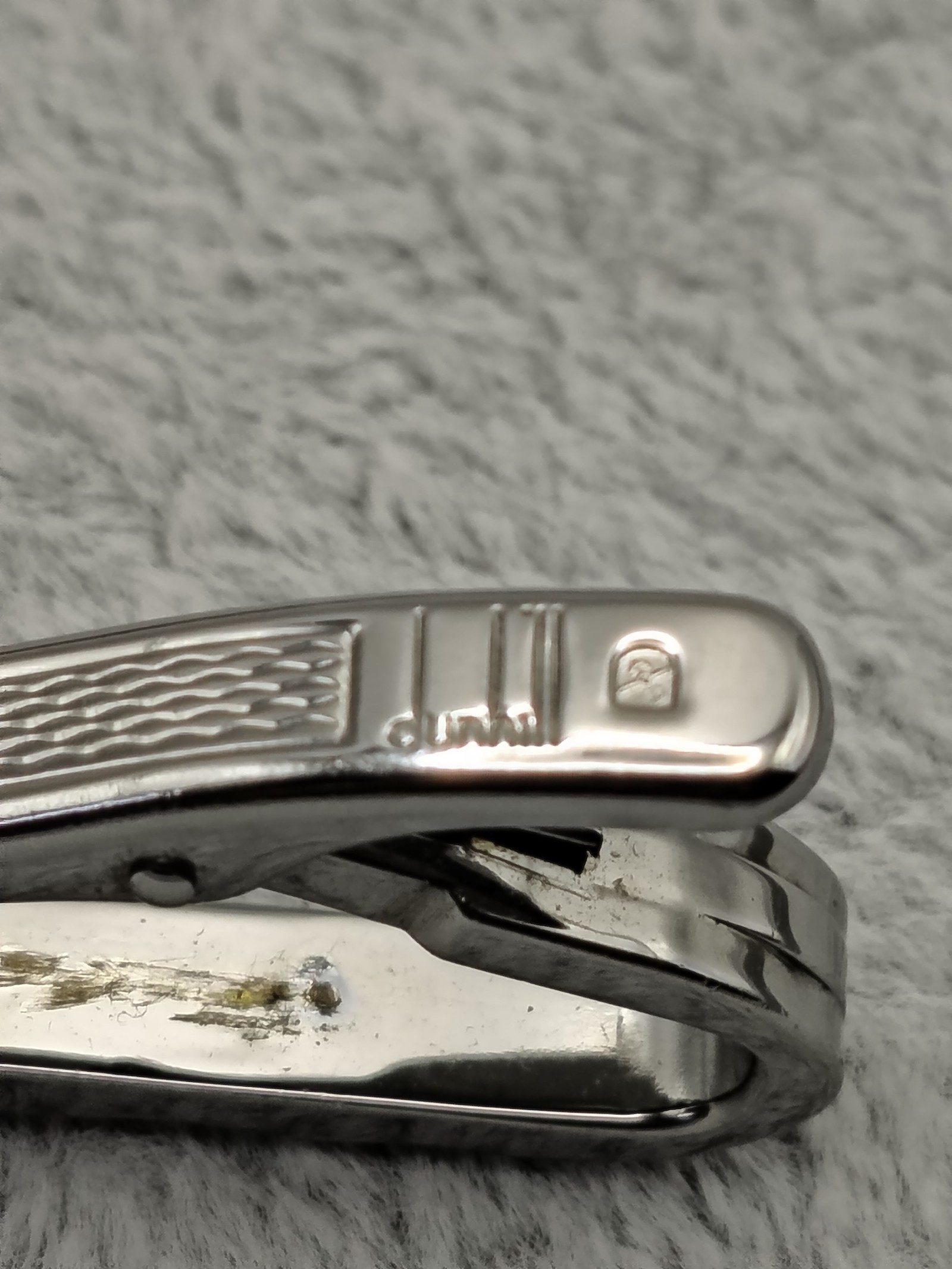 Dunhill Silver & Gold Tone Tie Clip with Logo image 9