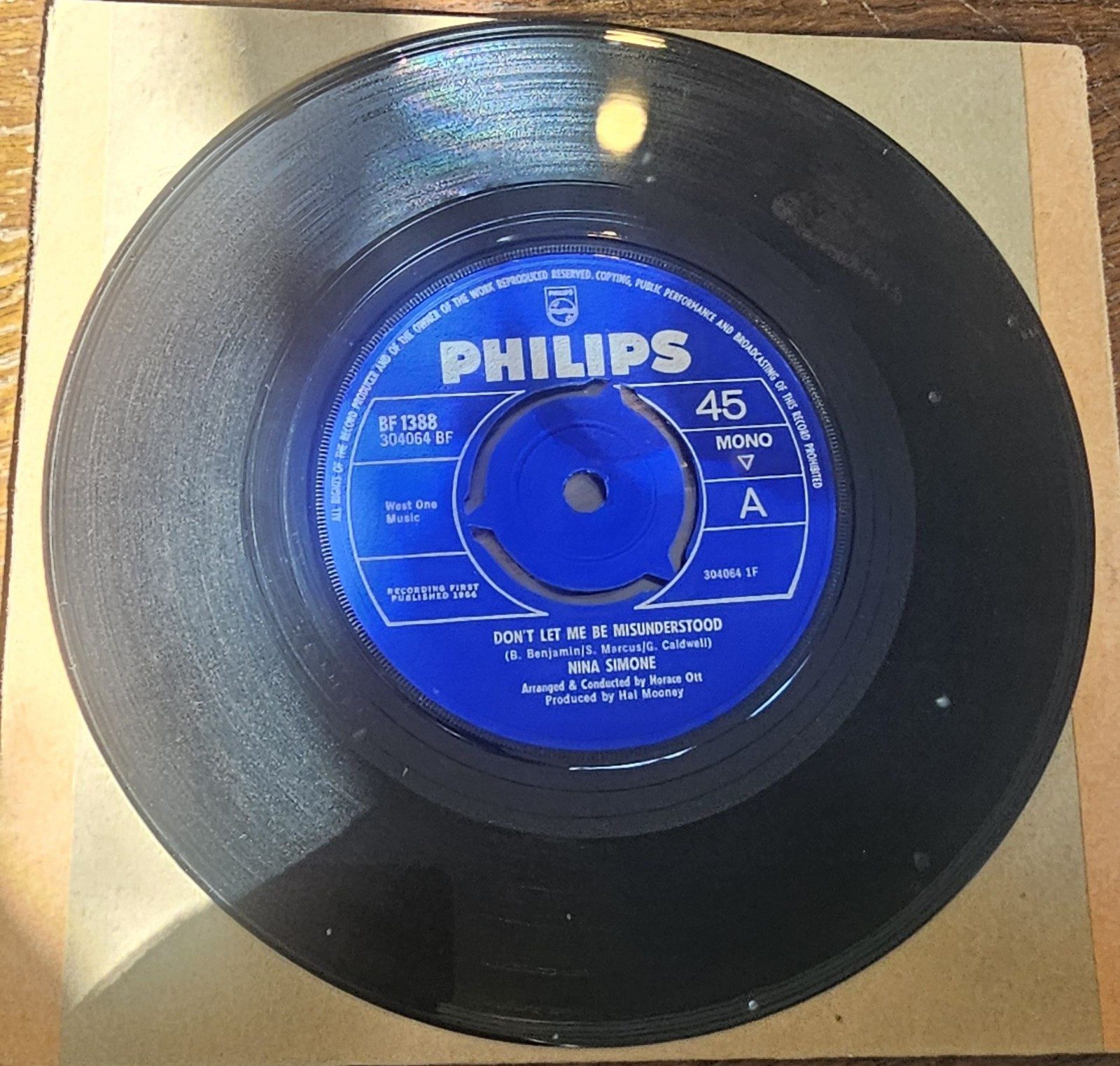 Nina Simone Don't Let Me Be Misunderstood Philips BF1388 7"