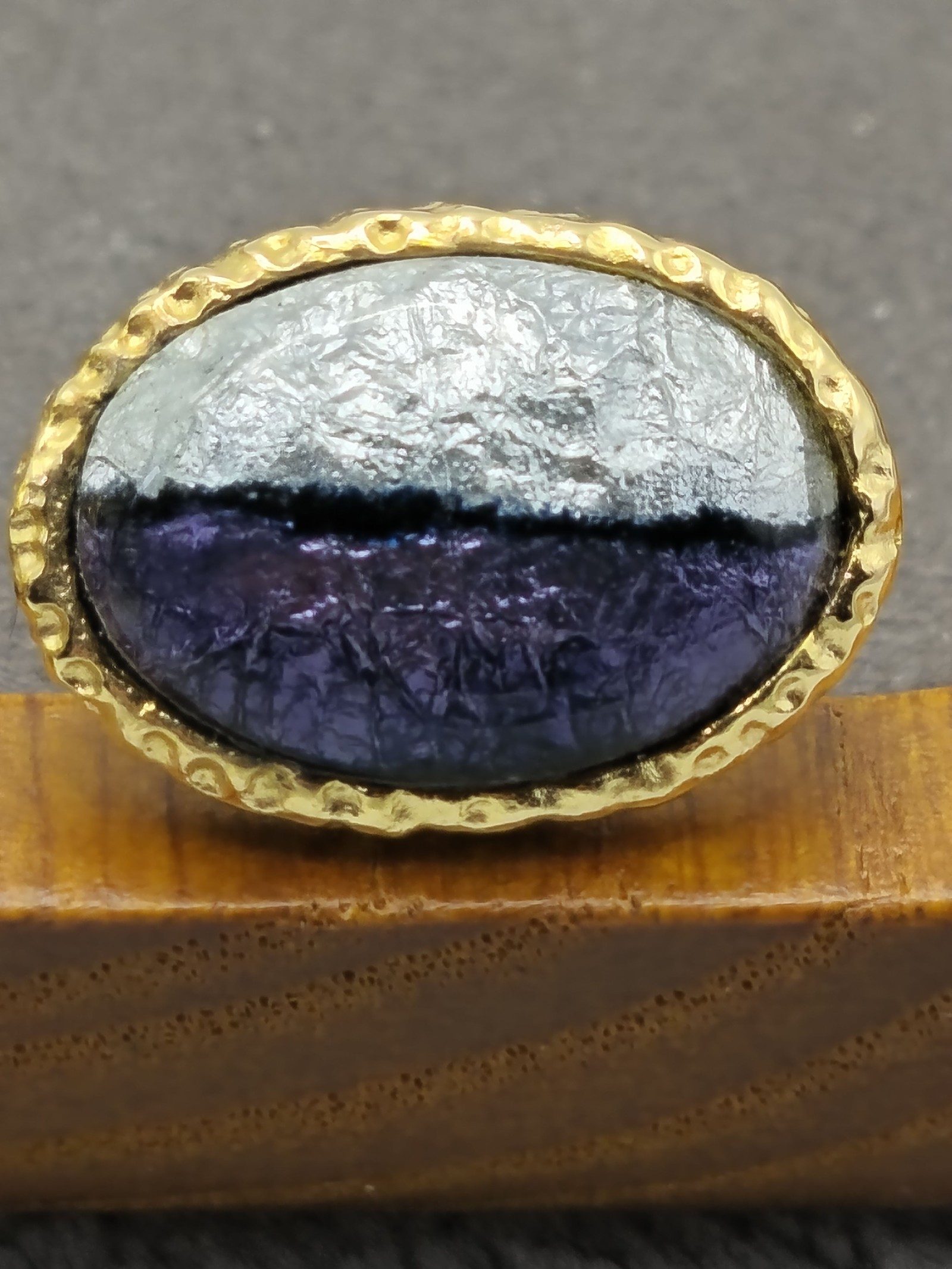 Shippo Purple & Silver Patterned Cufflinks & Tie Pin Set image 5