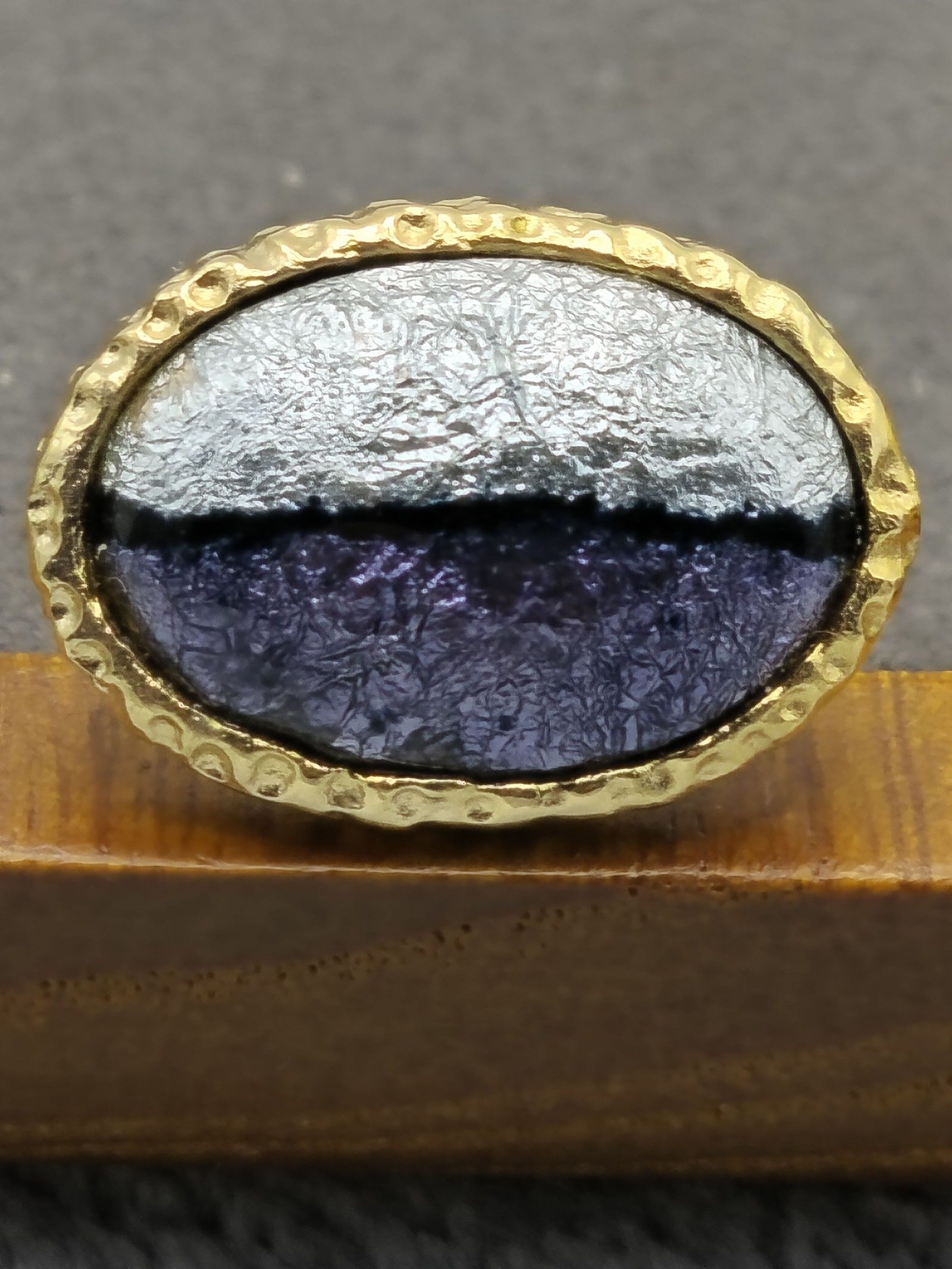Shippo Purple & Silver Patterned Cufflinks & Tie Pin Set image 6