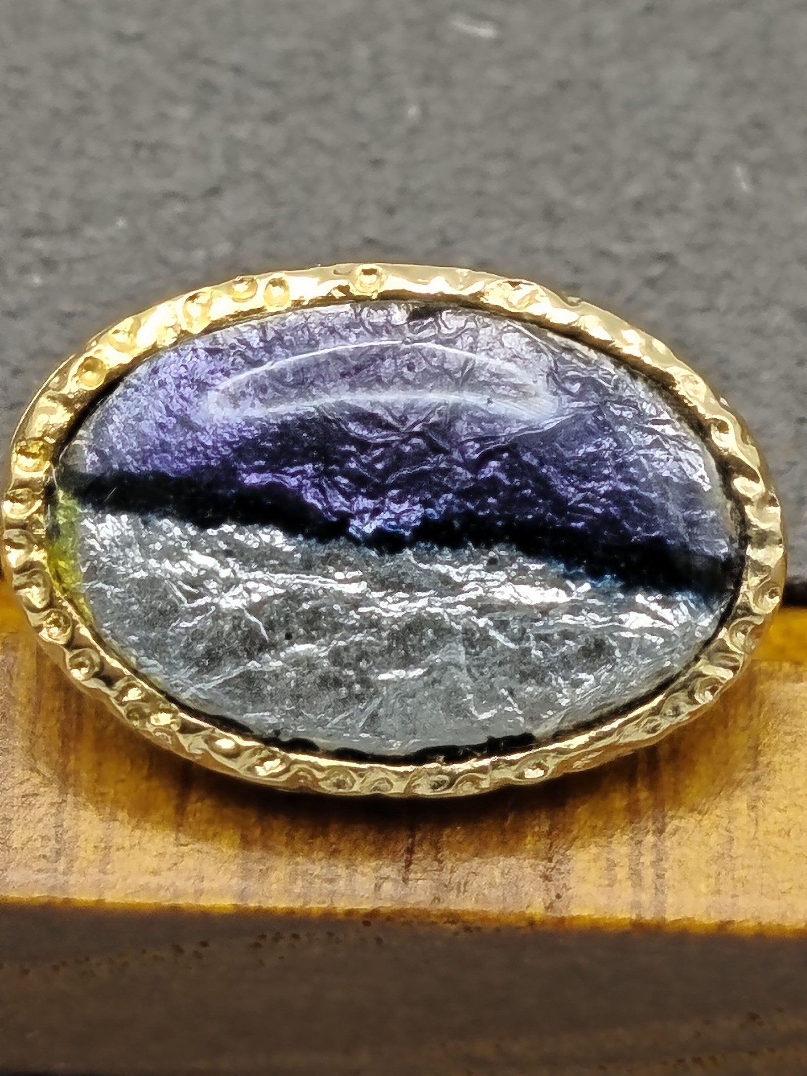 Shippo Purple & Silver Patterned Cufflinks & Tie Pin Set image 10