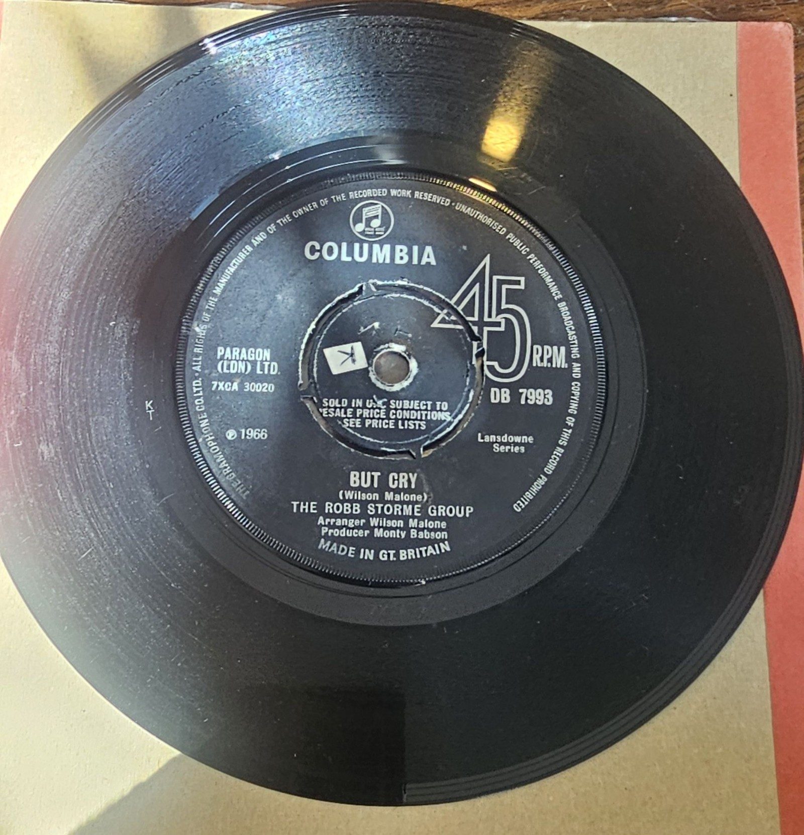 The Robb Storme Group Here Today Columbia DB 7993 7" 45 RPM image 2