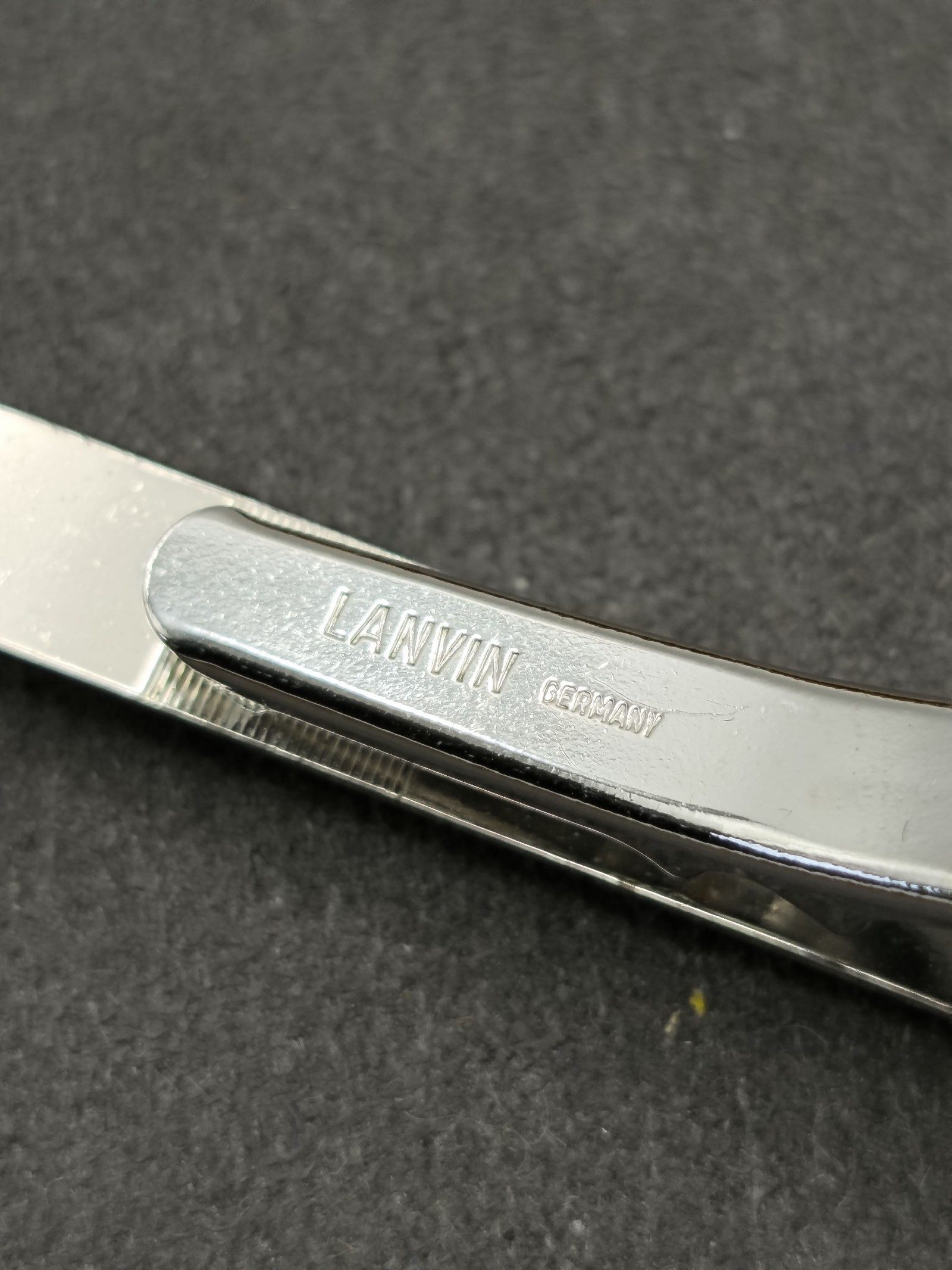 Lanvin Silver & Yellow Tie Clip Bar image 3