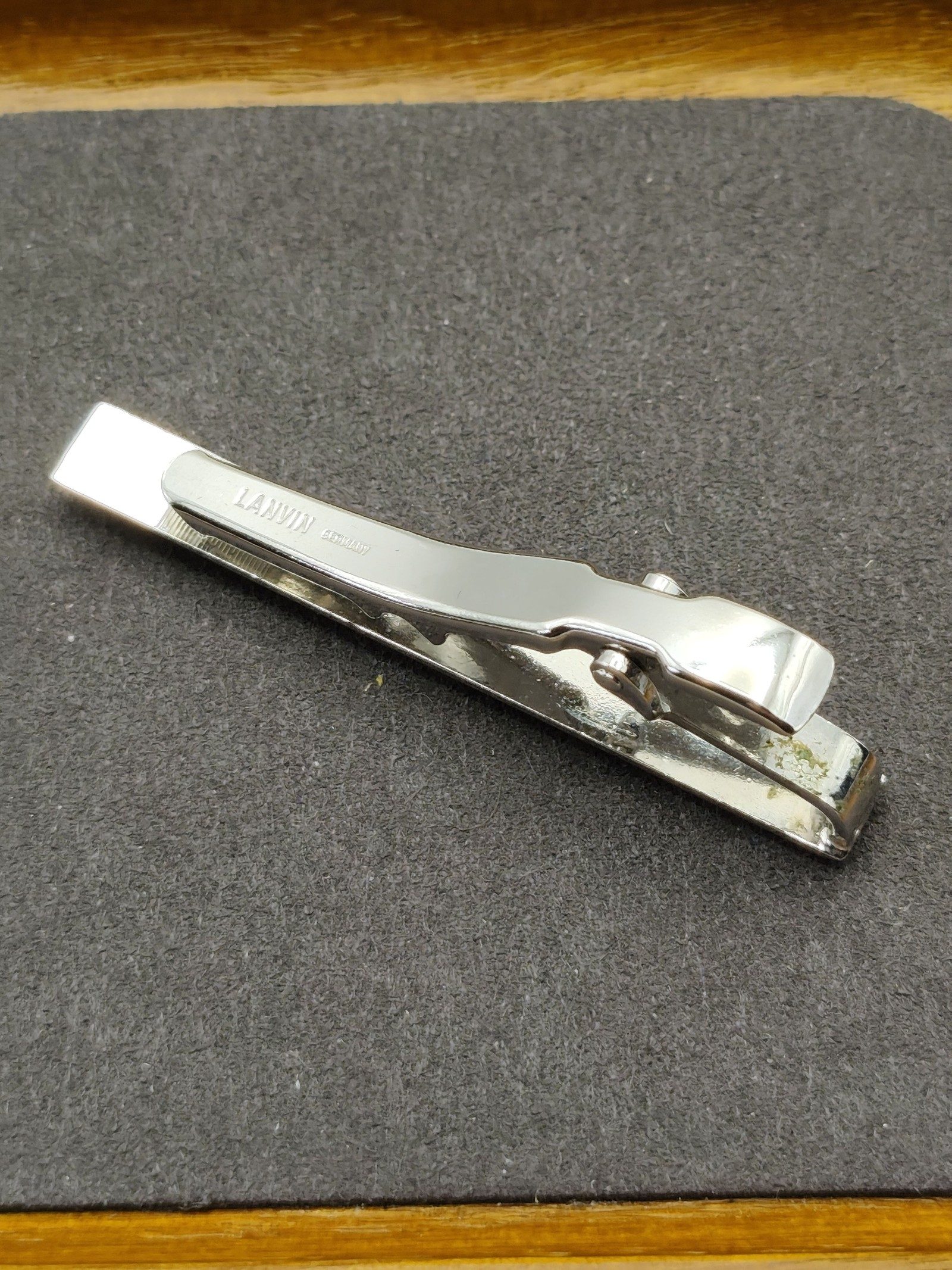 Lanvin Silver & Yellow Tie Clip Bar image 4