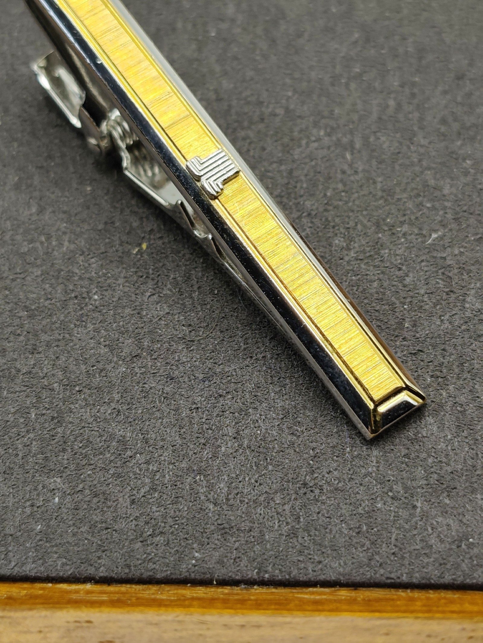 Lanvin Silver & Yellow Tie Clip Bar image 6