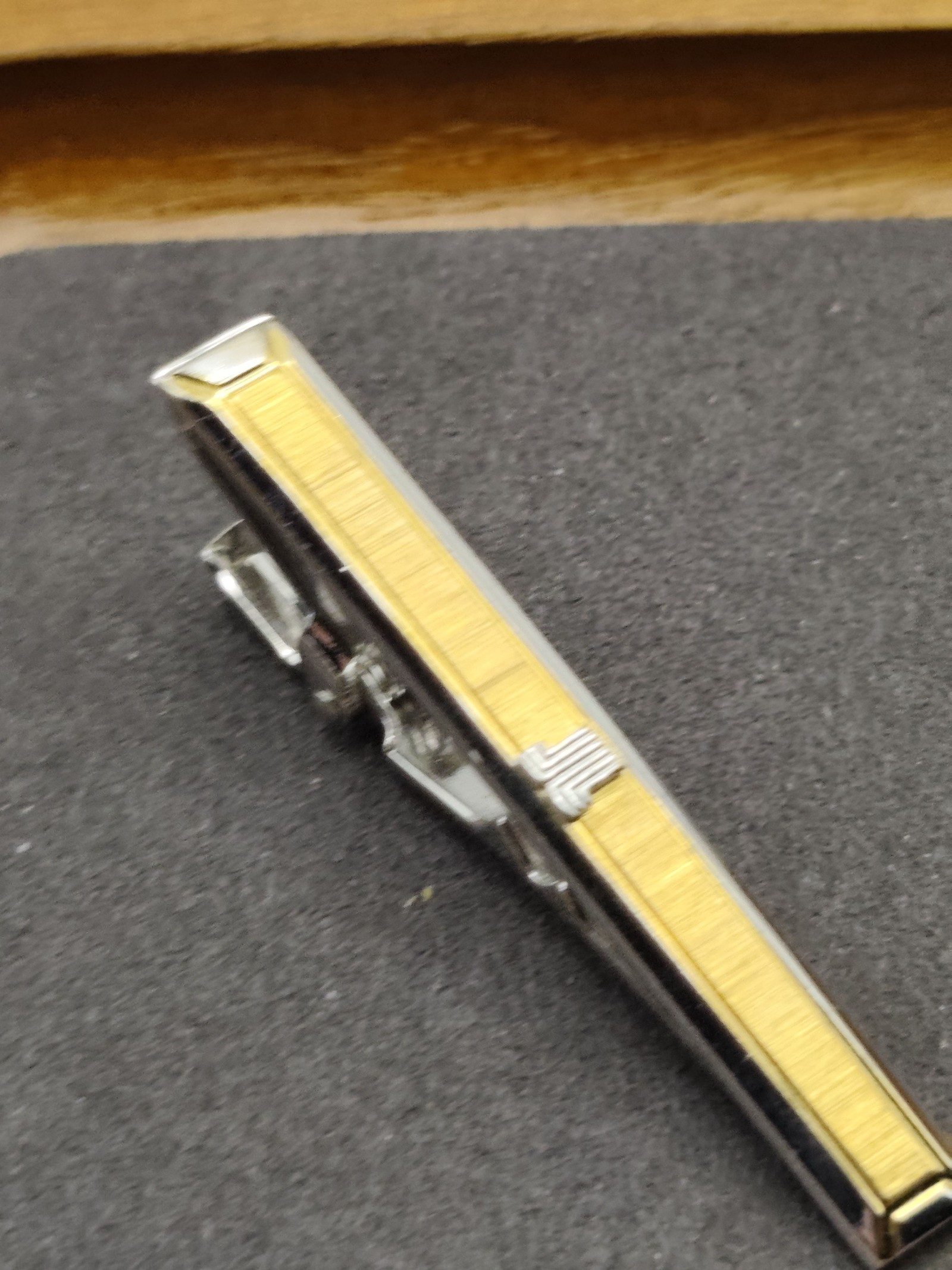 Lanvin Silver & Yellow Tie Clip Bar image 7