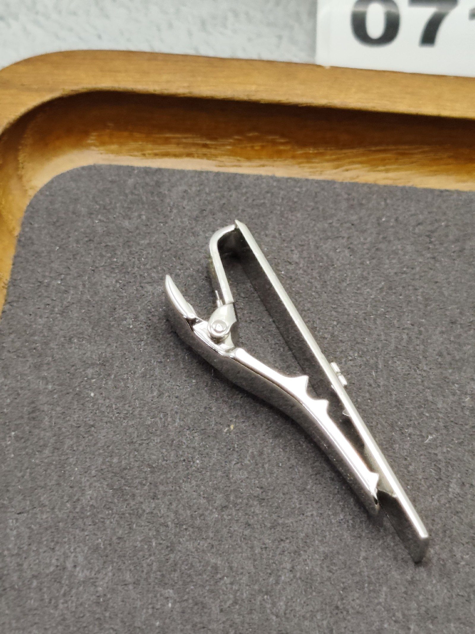 Lanvin Silver & Yellow Tie Clip Bar image 8