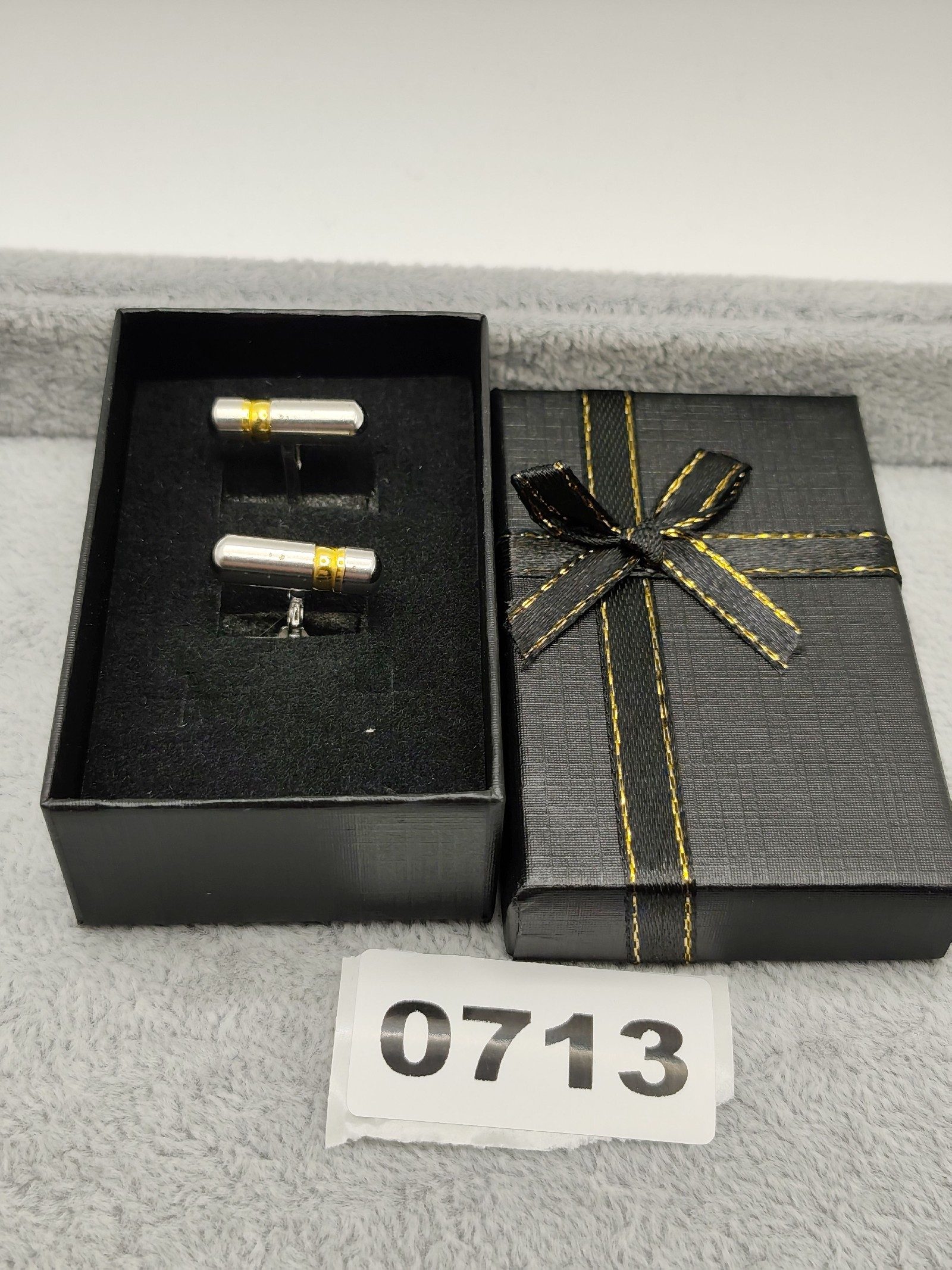 Silver & Gold Tone Capsule Cufflinks Unisex