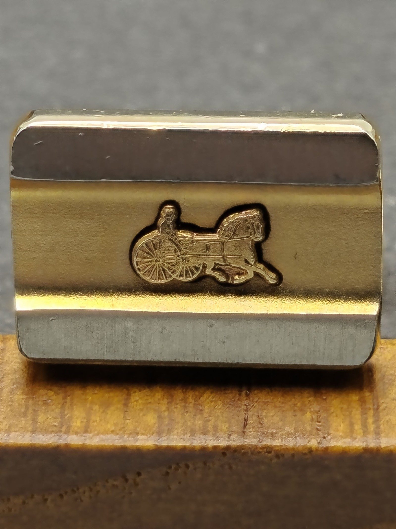 CELINE Gold & Silver Horse & Carriage Cufflinks Gift Boxed image 5