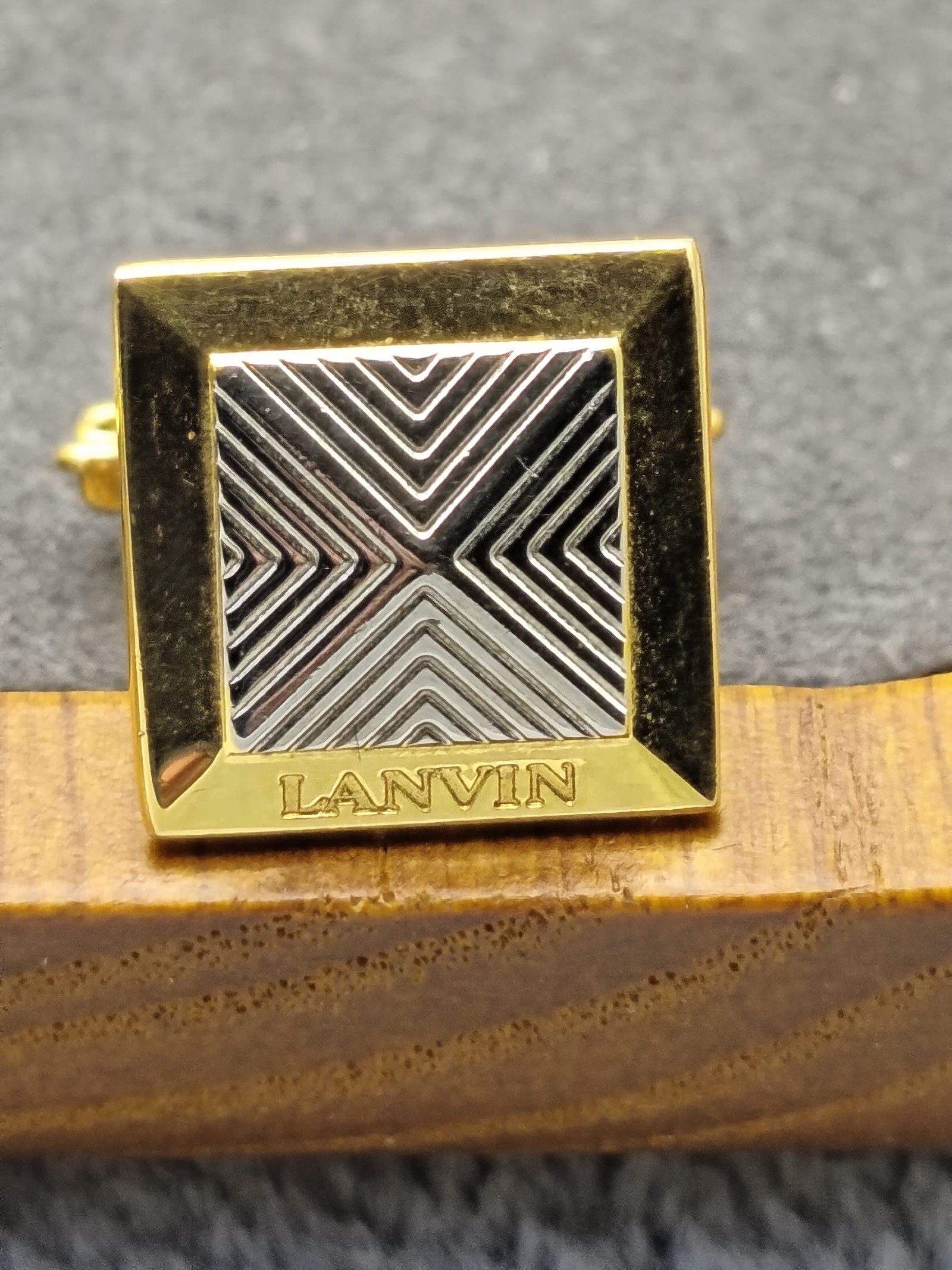 Lanvin Gold & Silver Square Cufflinks image 4