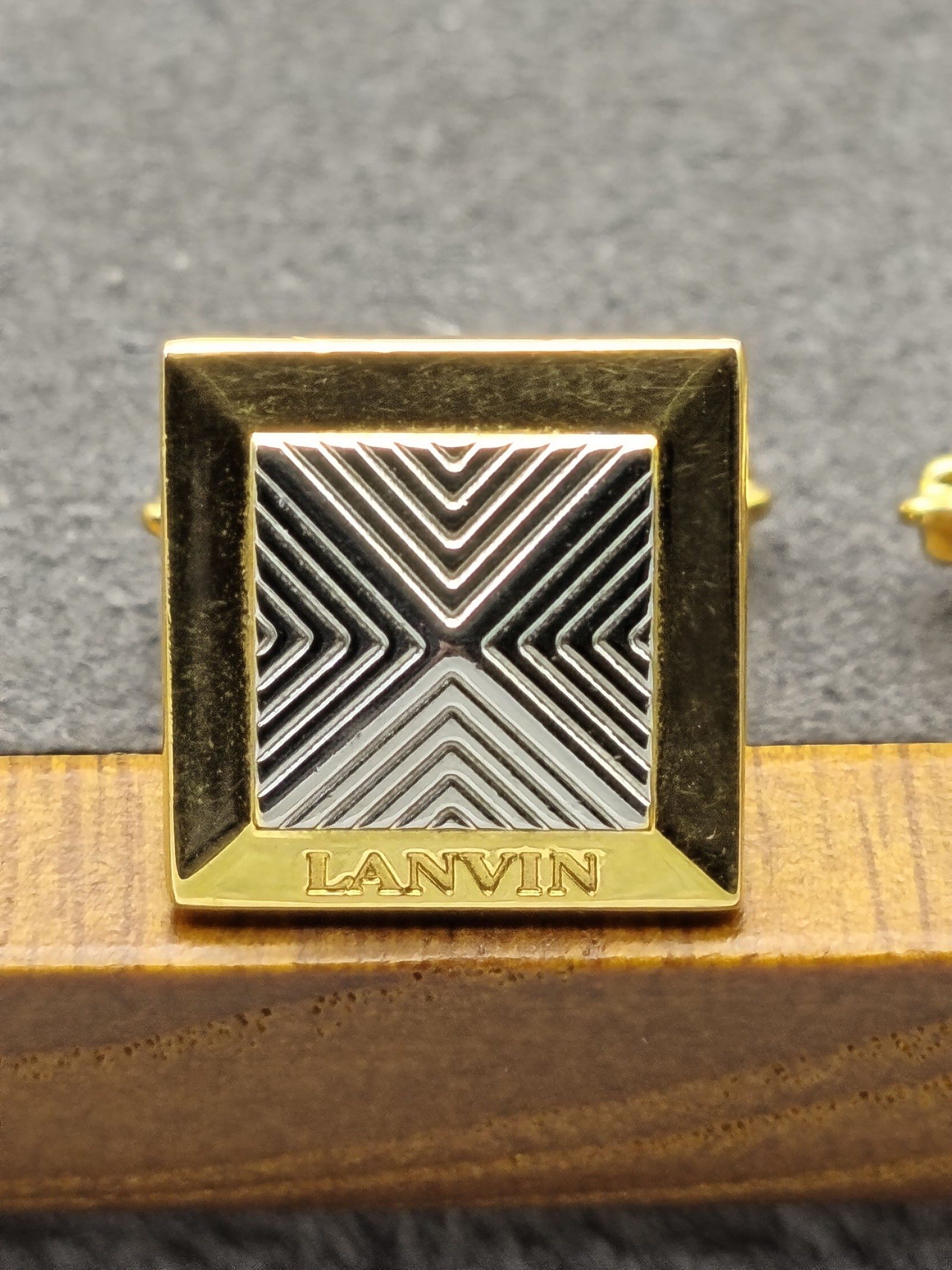 Lanvin Gold & Silver Square Cufflinks image 5
