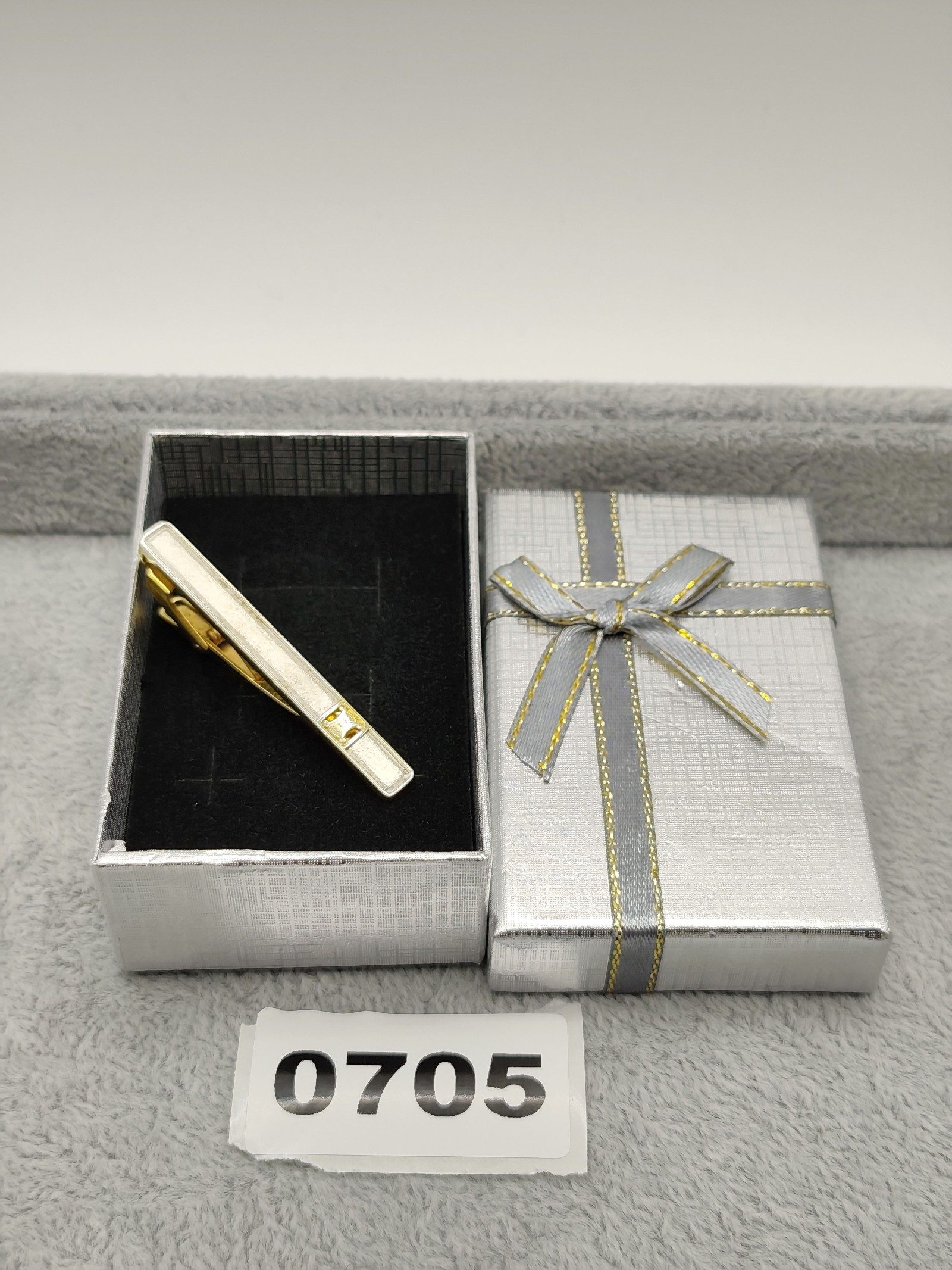 Celine Silver & Gold Tone Tie Clip