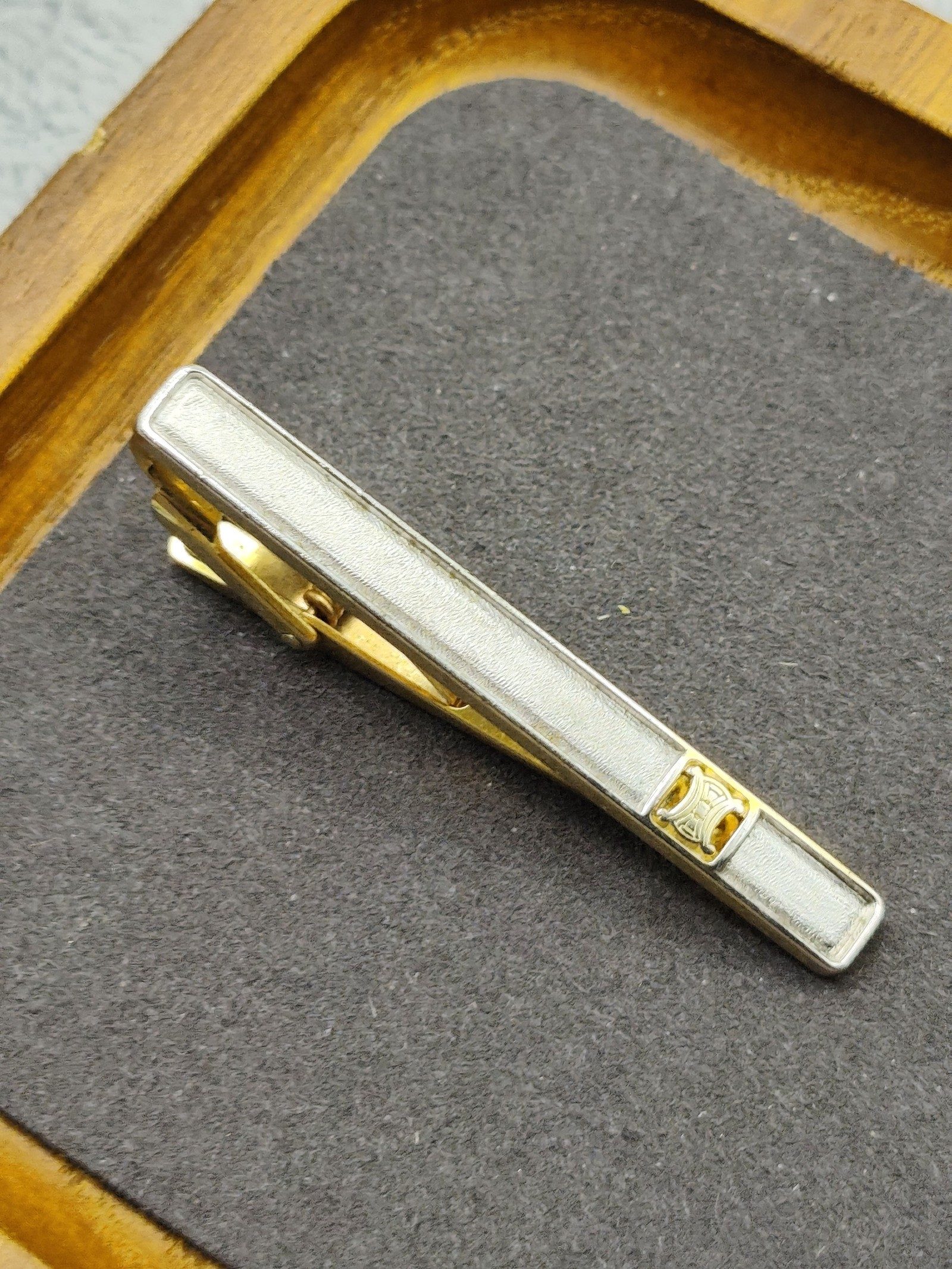 Celine Silver & Gold Tone Tie Clip image 3