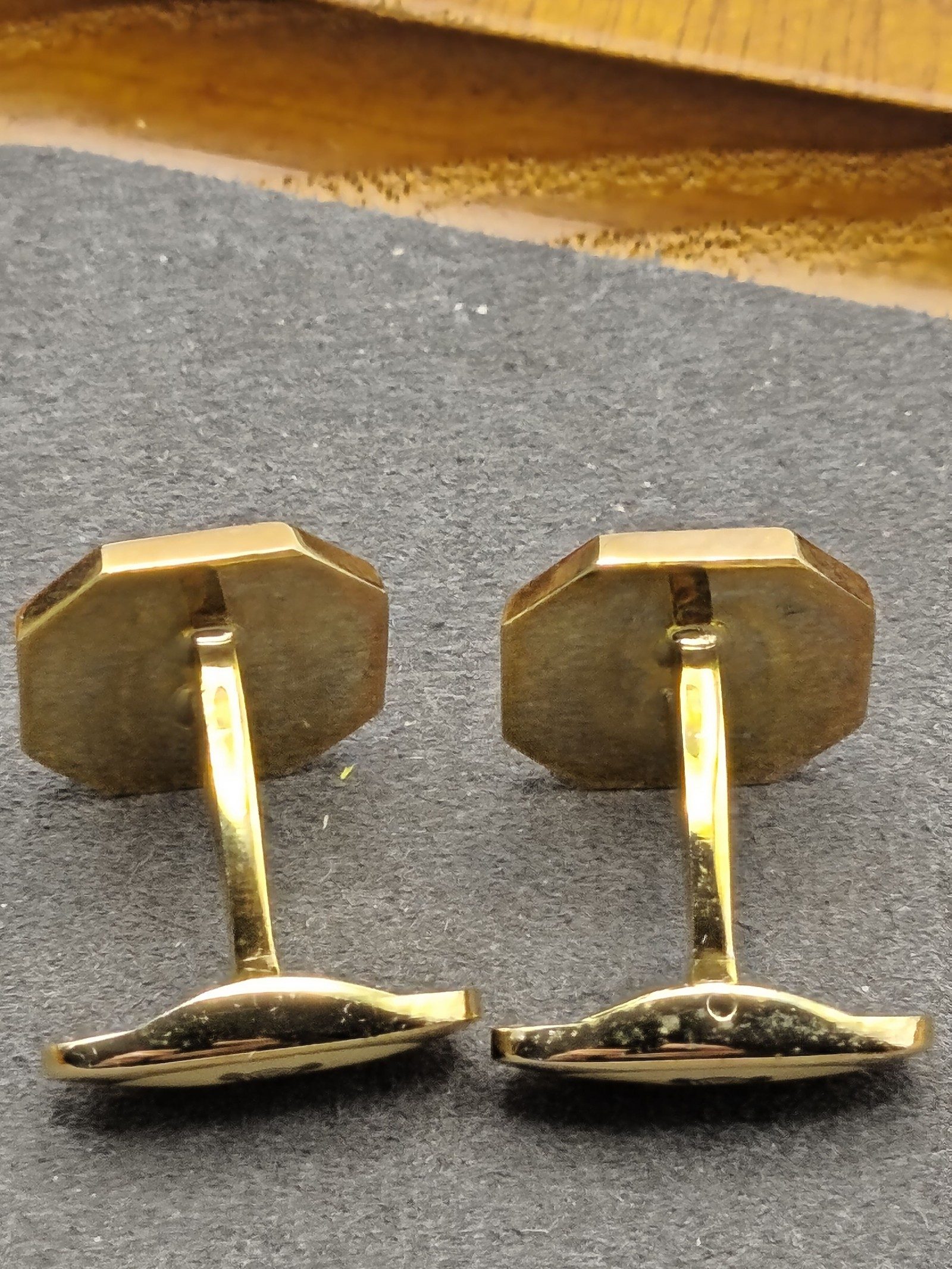 Celine Black & Red Octagonal Logo Cufflinks image 9