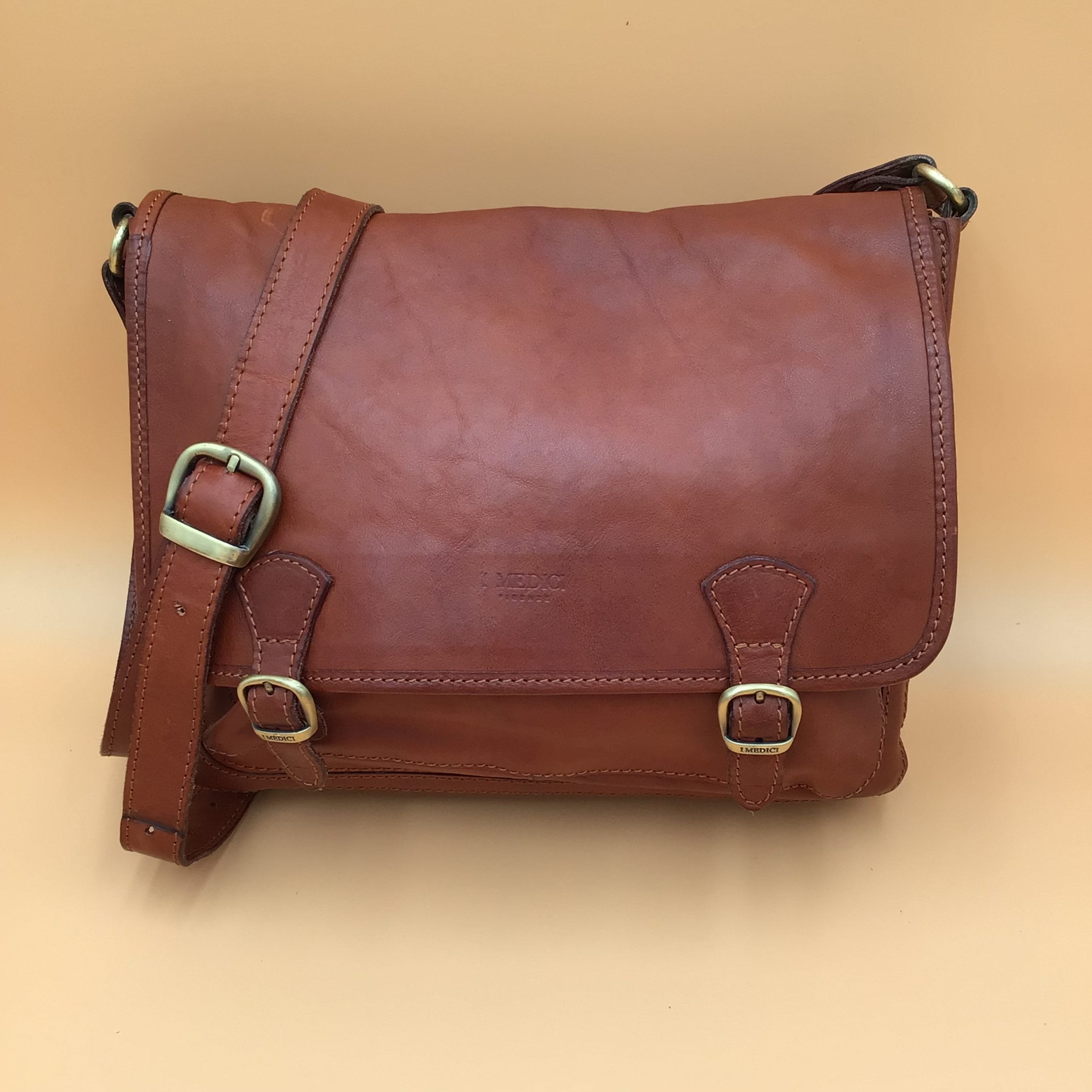 Il Medici Unisex Marrone Borsa a Tracolla in Pelle modello Satchel image 3