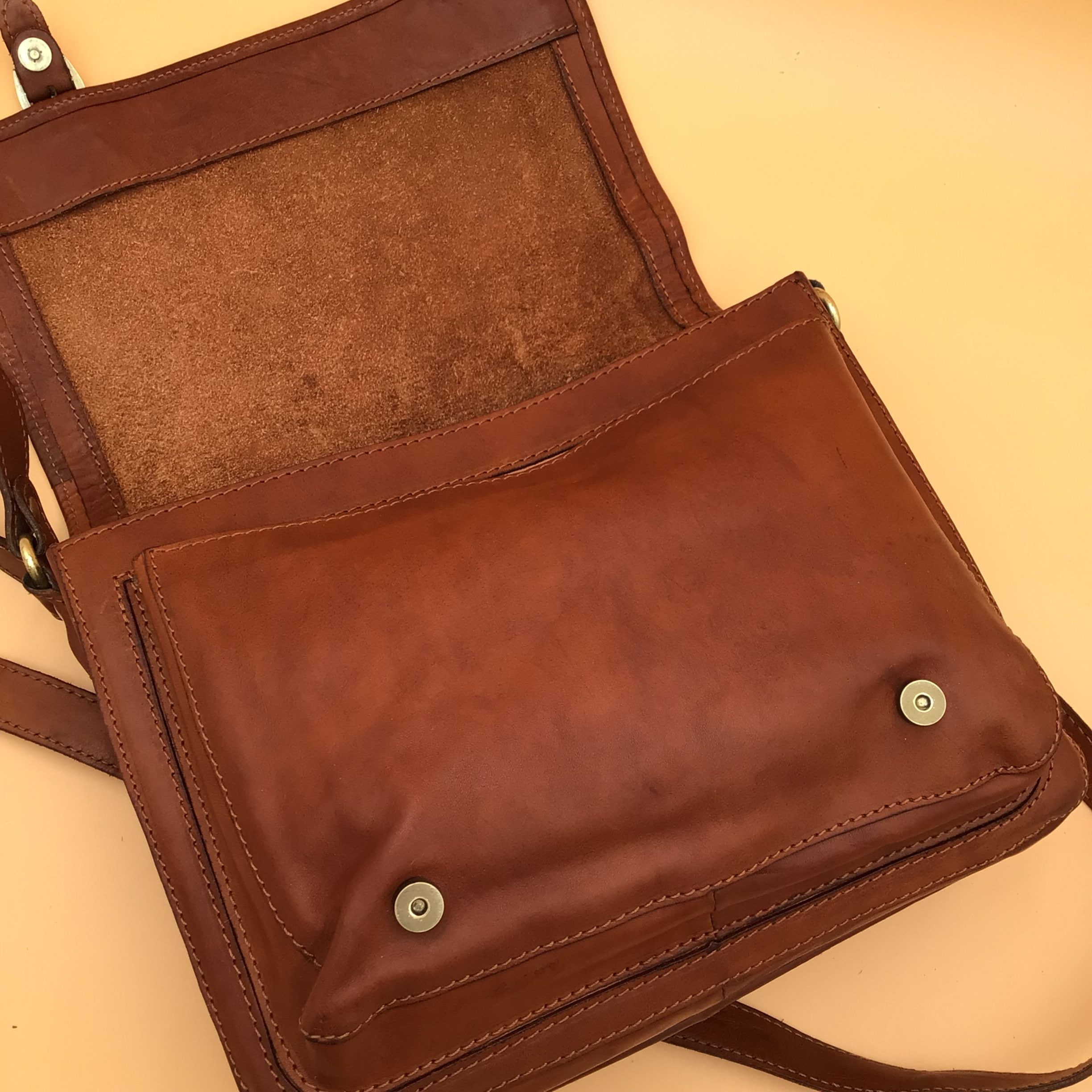 Il Medici Unisex Marrone Borsa a Tracolla in Pelle modello Satchel image 10