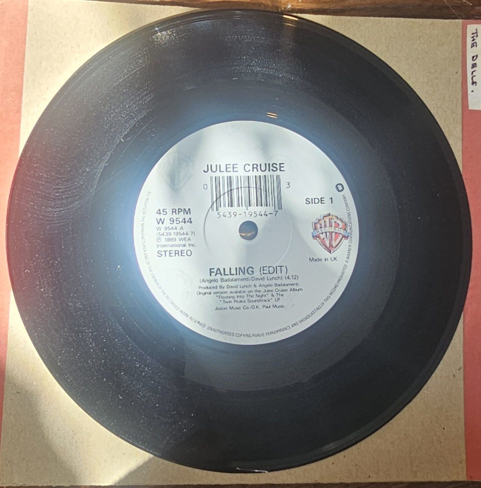 Julee Cruise Falling Warner Bros W 9544 7" Single Twin Peaks Theme