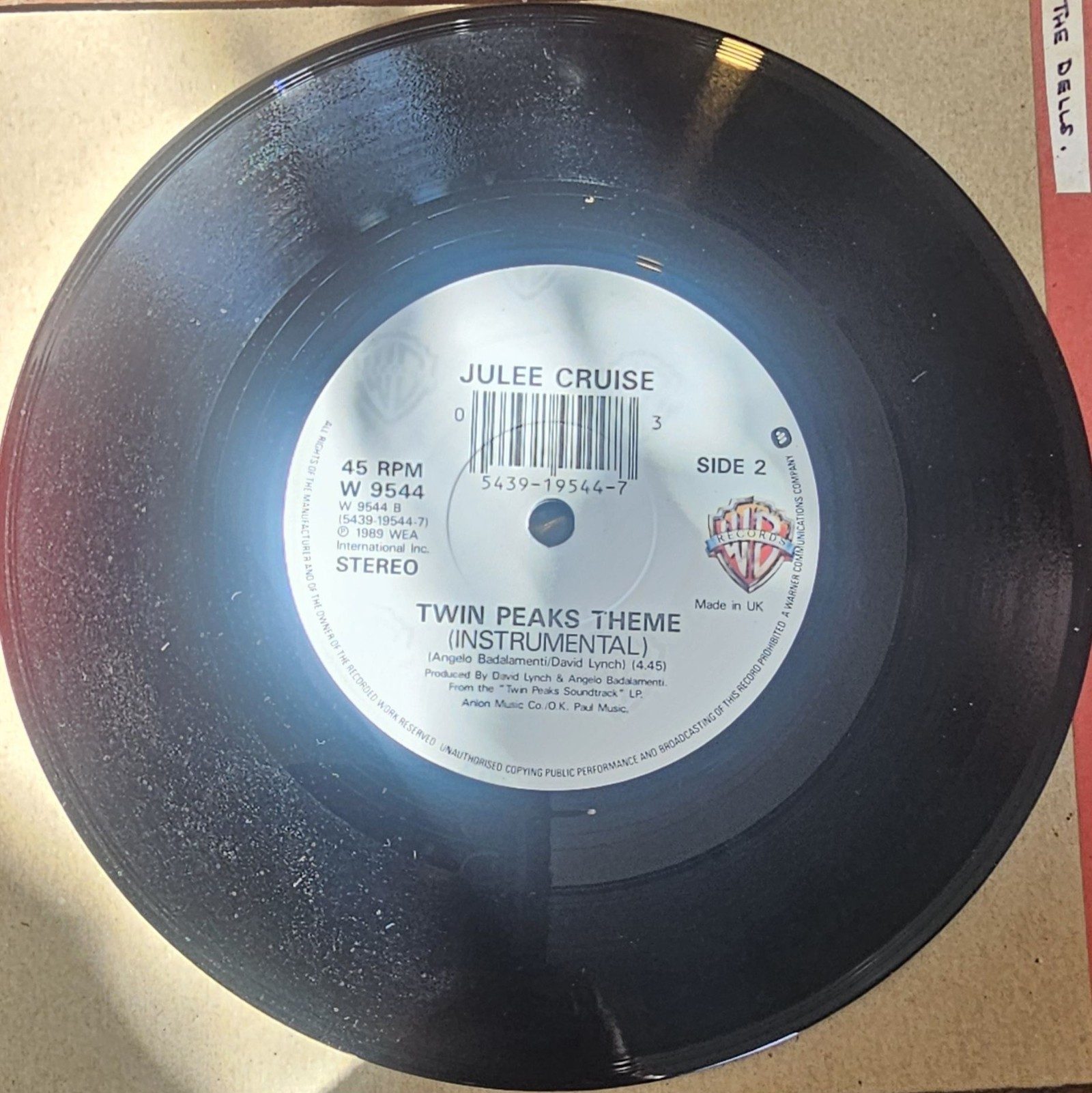 Julee Cruise Falling Warner Bros W 9544 7" Single Twin Peaks Theme image 2