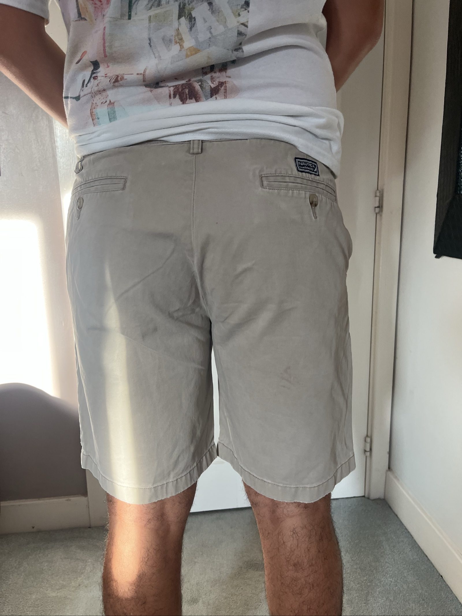 Nautica Men's Beige Cotton Chino Shorts Medium image 4