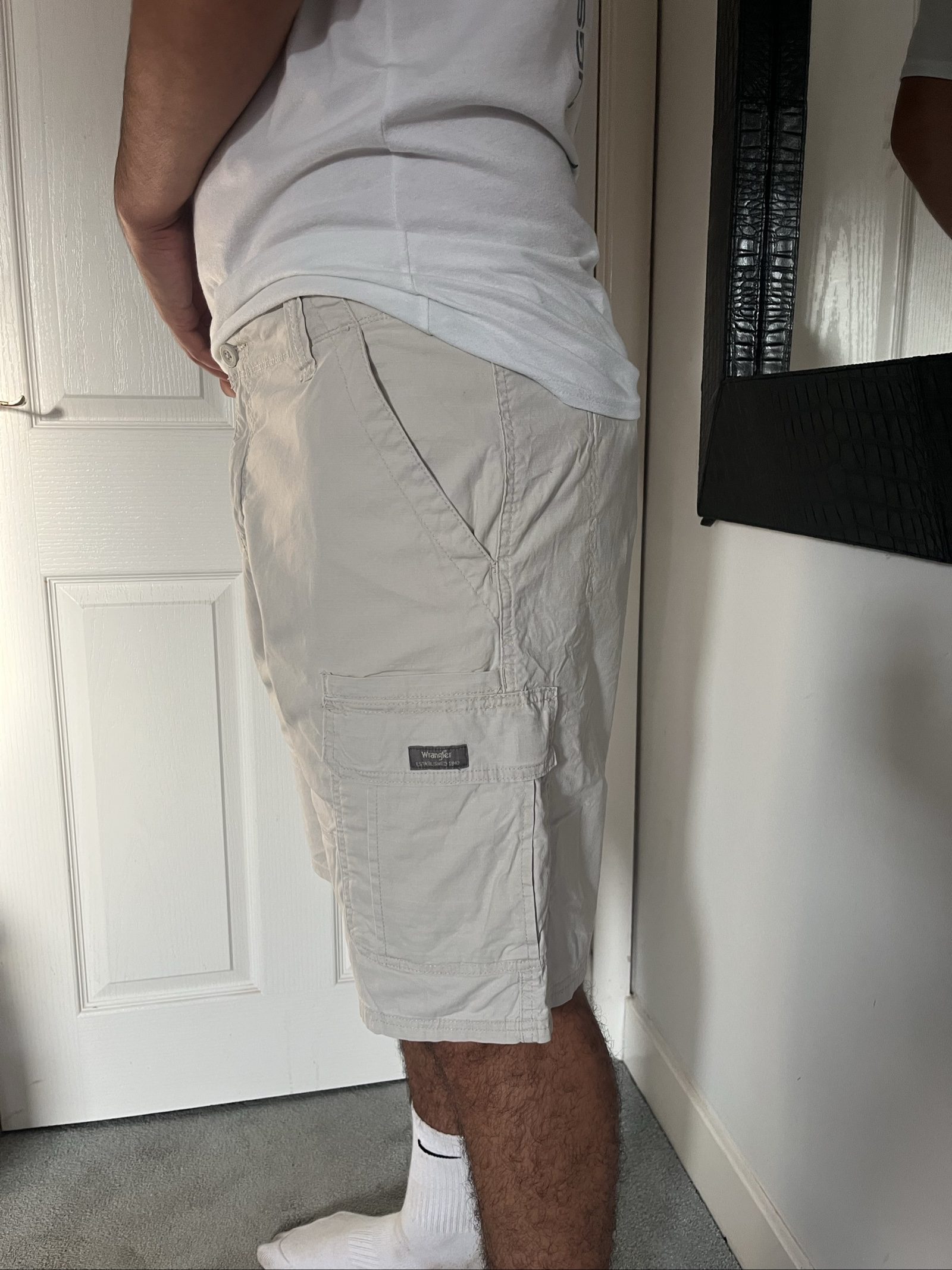 Wrangler Men's Beige Cargo Shorts Large Cotton image 2