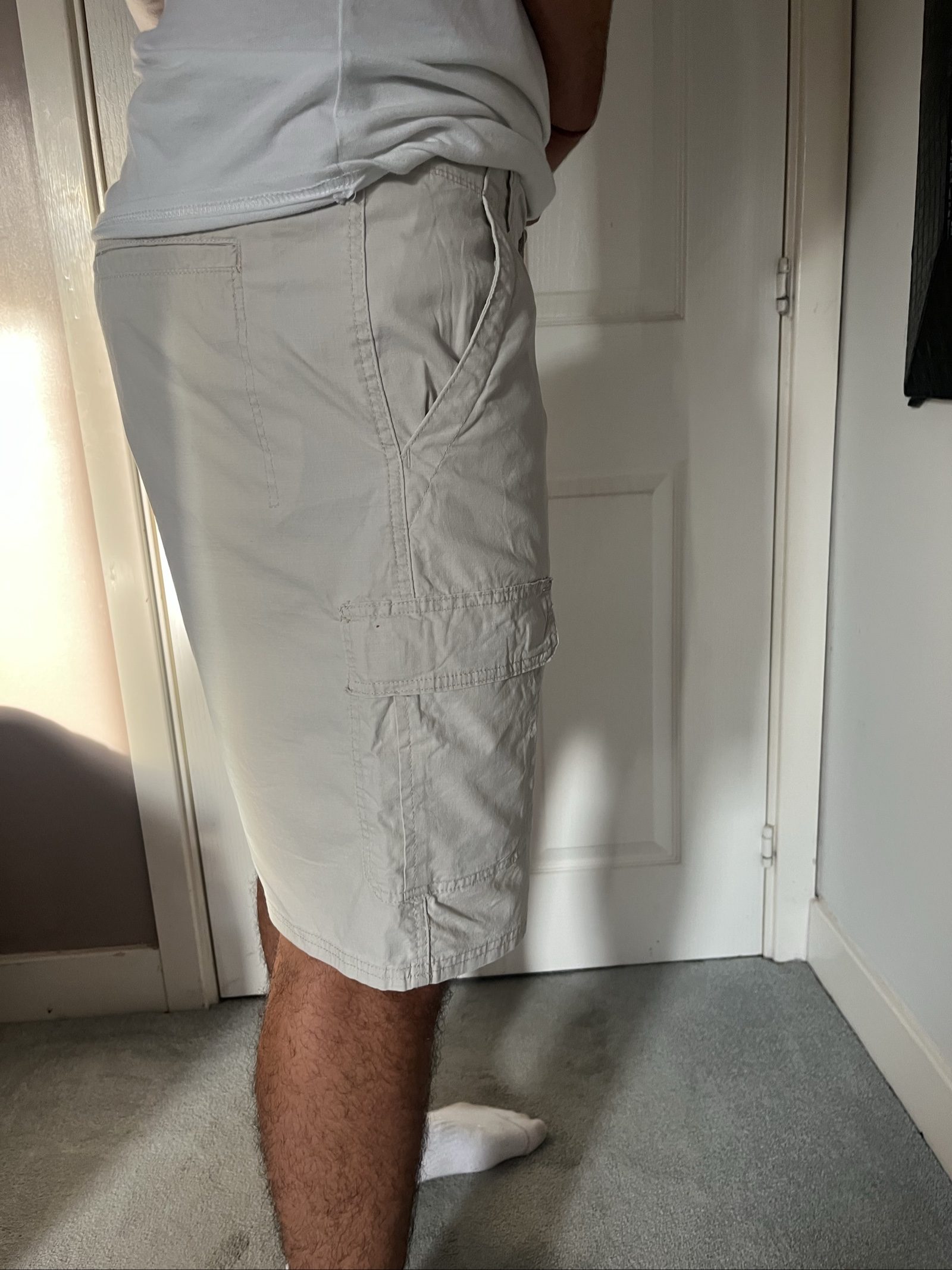 Wrangler Men's Beige Cargo Shorts Large Cotton image 3