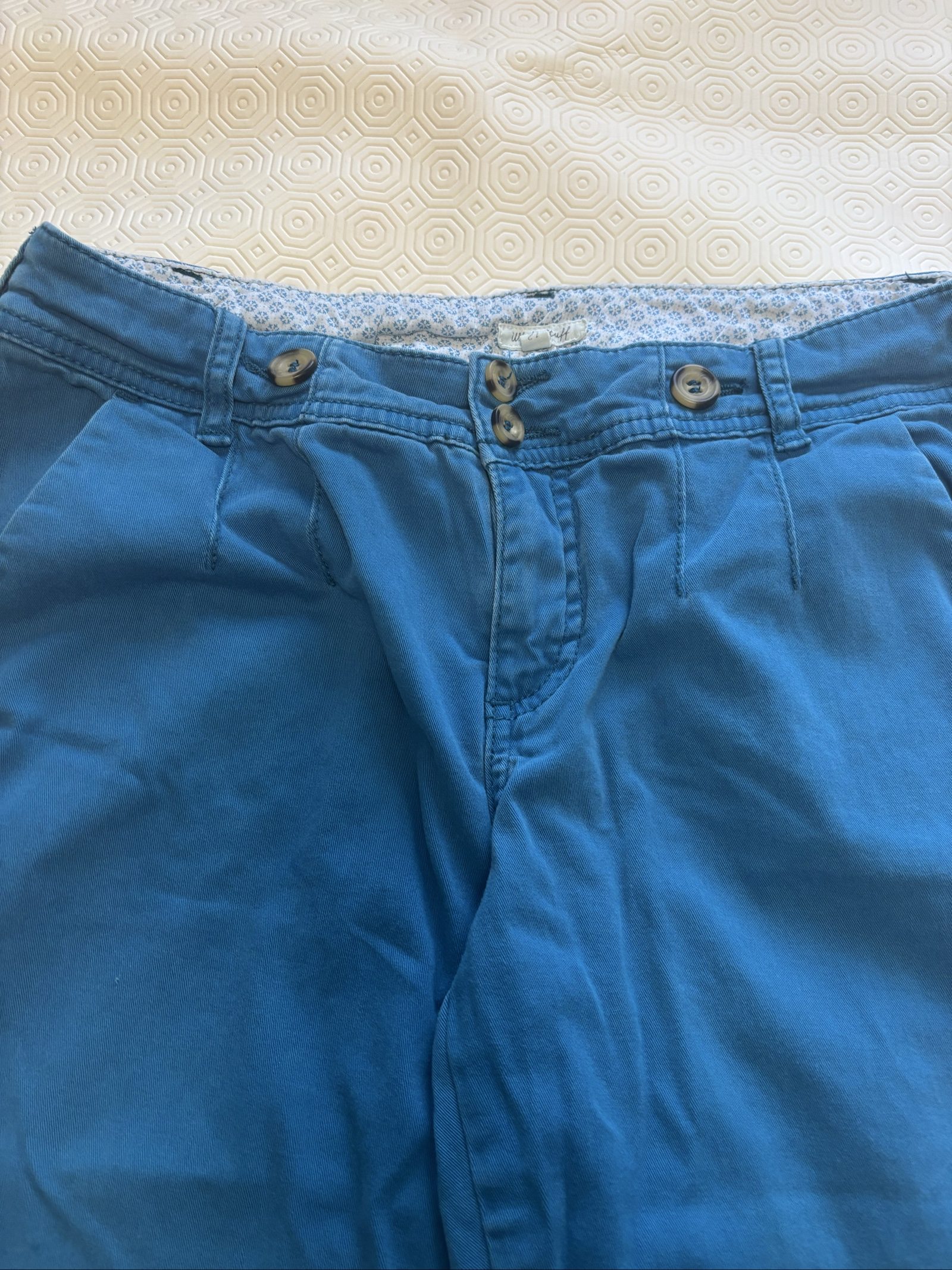 White Stuff Blue Casual Trousers Size 12 Relaxed Fit