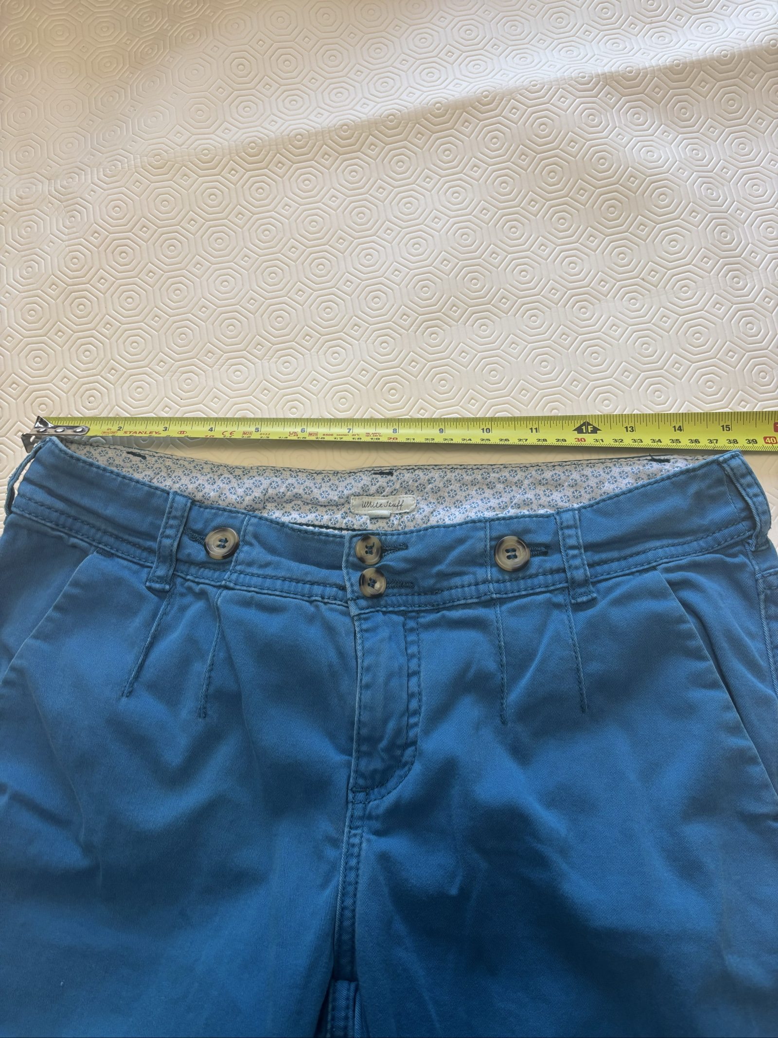 White Stuff Blue Casual Trousers Size 12 Relaxed Fit image 9
