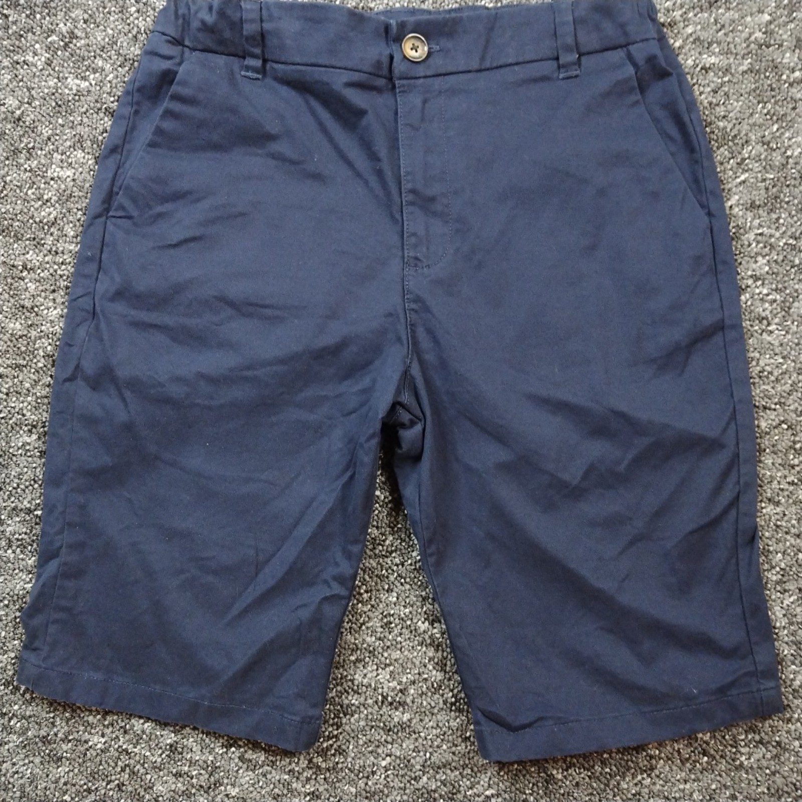M&S Navy Blue Boys Cotton Shorts Age 12-13 Years