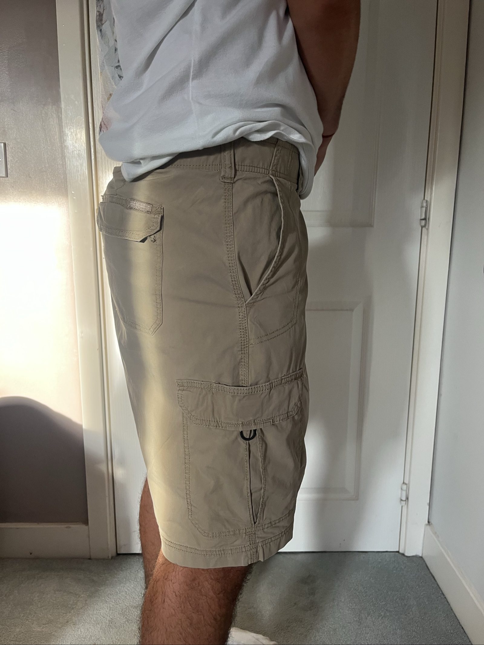 Lee Men Beige Cargo Shorts Size 32 Lightweight Cotton image 3