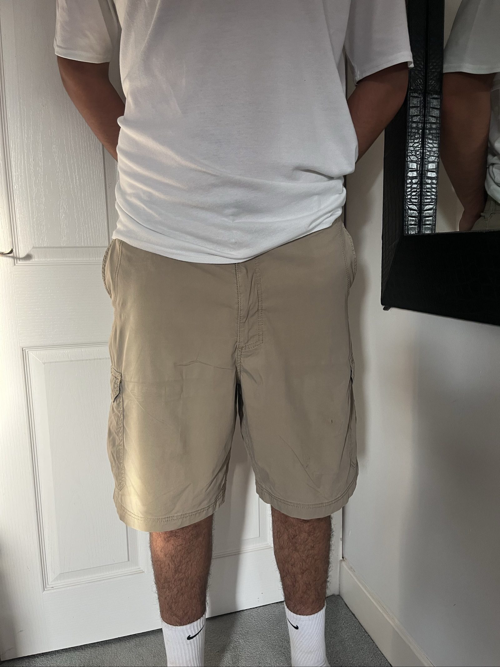 Lee Men Beige Cargo Shorts Size 32 Lightweight Cotton image 2