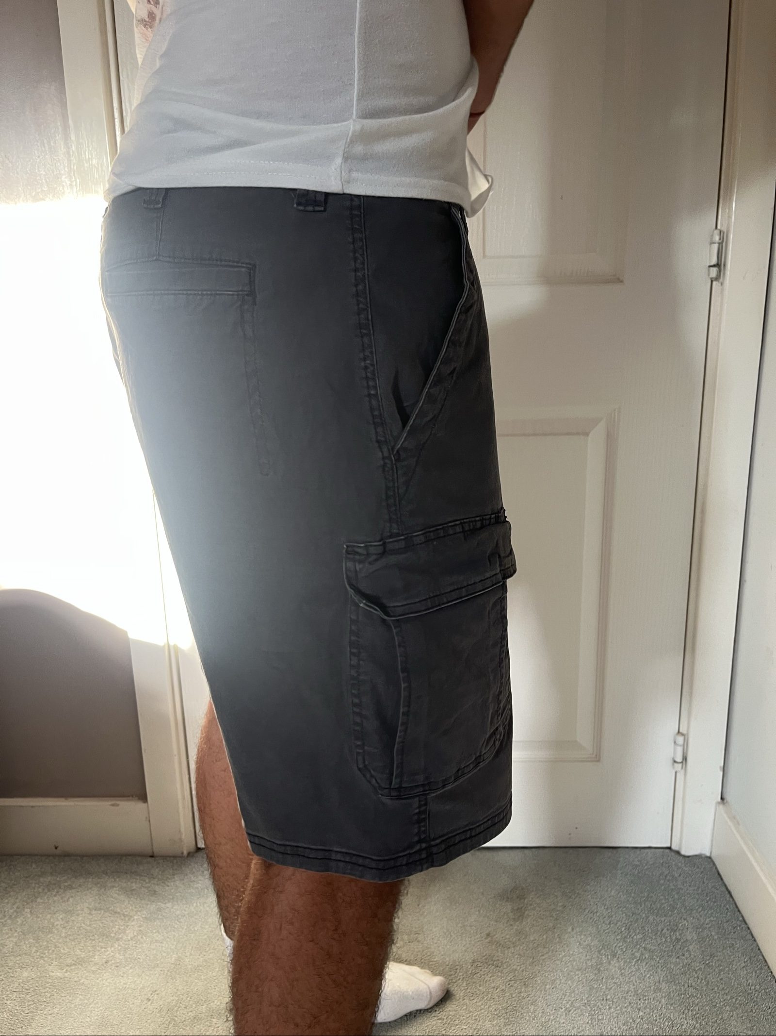 Wrangler Men's Grey Cargo Shorts L Reg Cotton 98% & Spandex 2% image 3