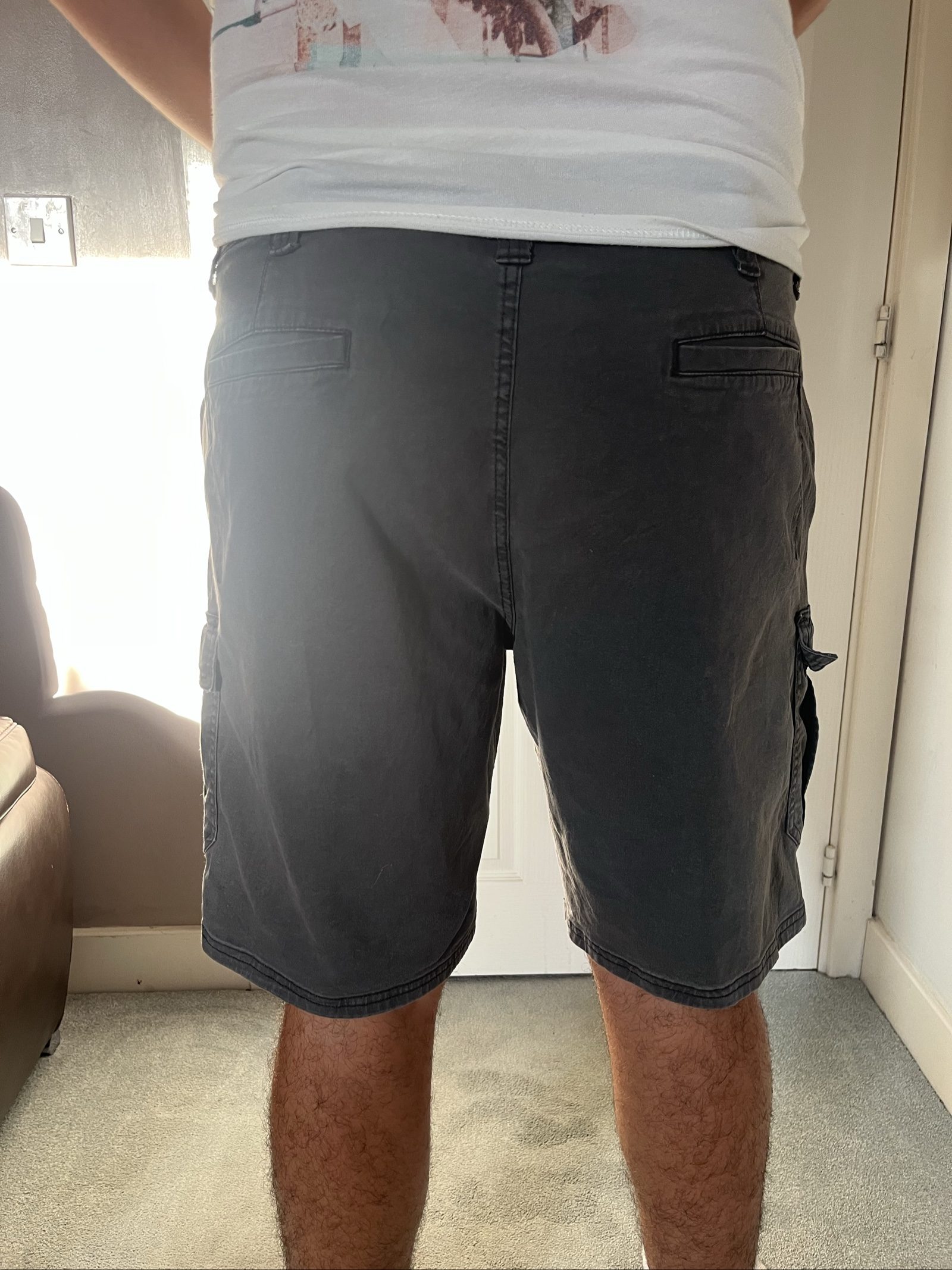 Wrangler Men's Grey Cargo Shorts L Reg Cotton 98% & Spandex 2% image 4