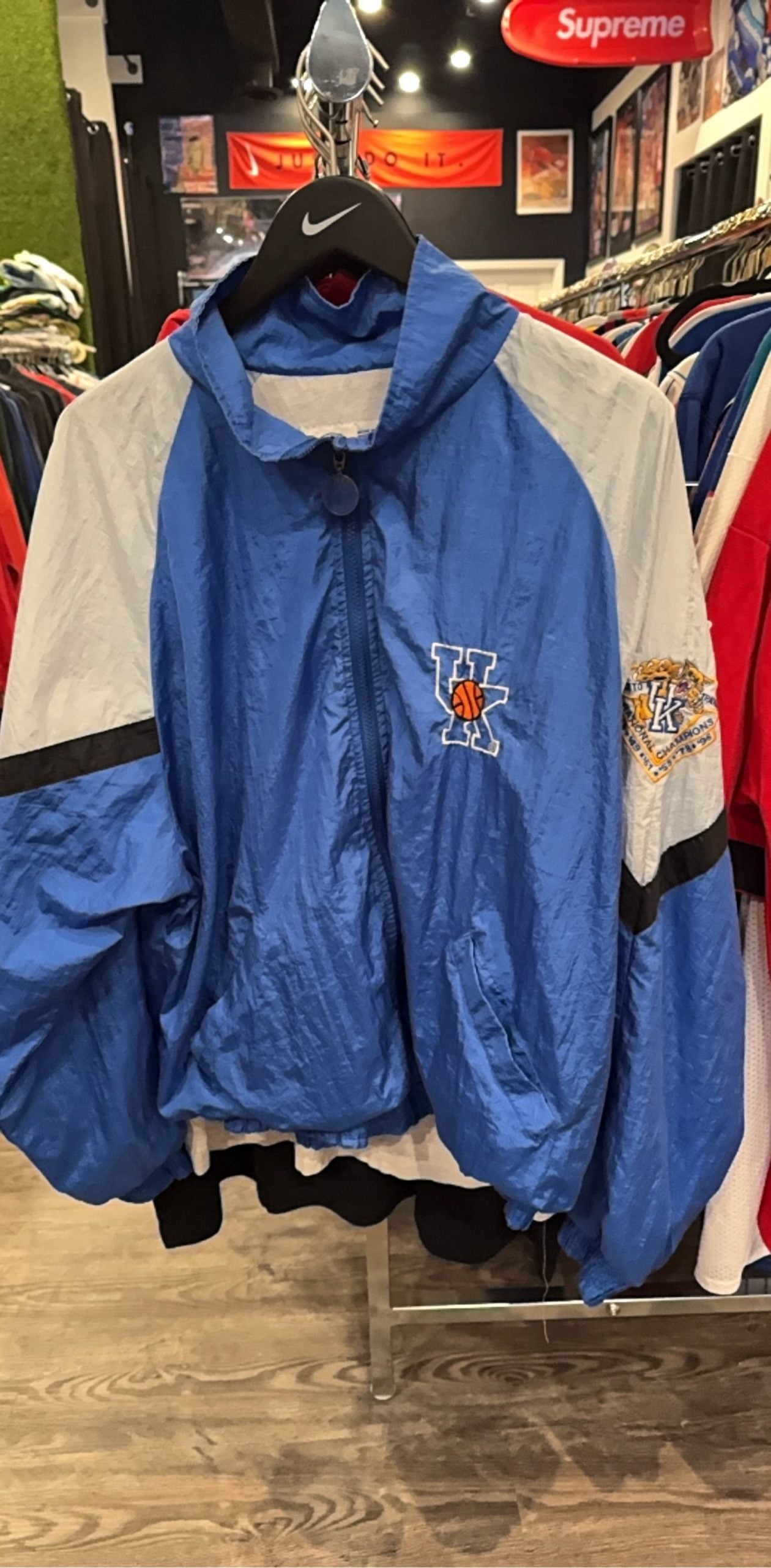 Converse Blue & White University of Kentucky Varsity Jacket Large