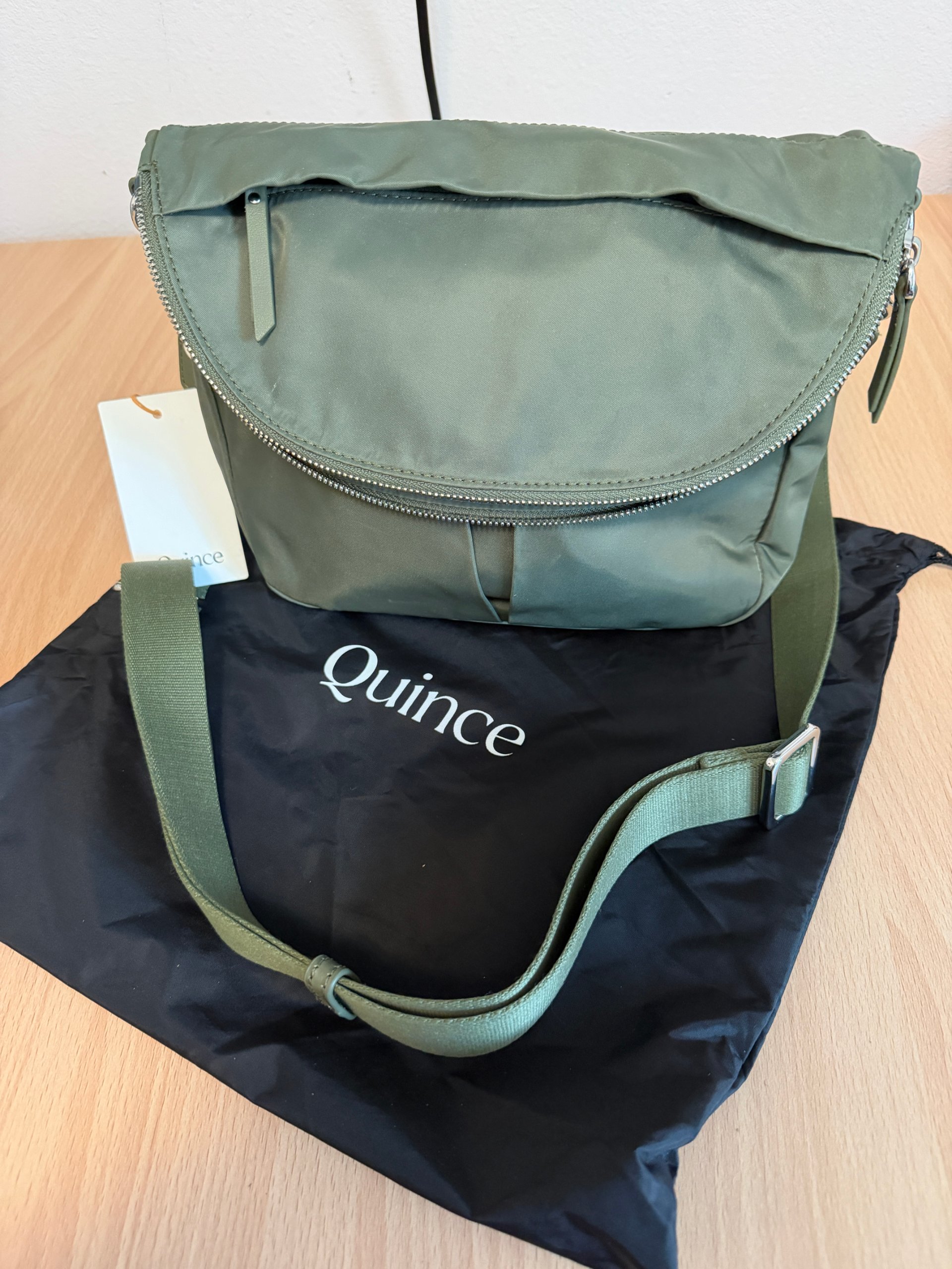 Quince NWT Revive Nylon Foldover Crossbody bag