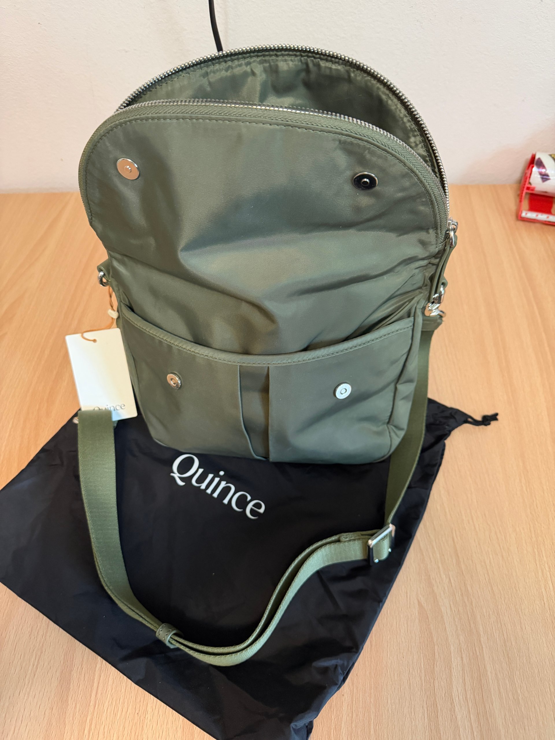 Quince NWT Revive Nylon Foldover Crossbody bag image 2