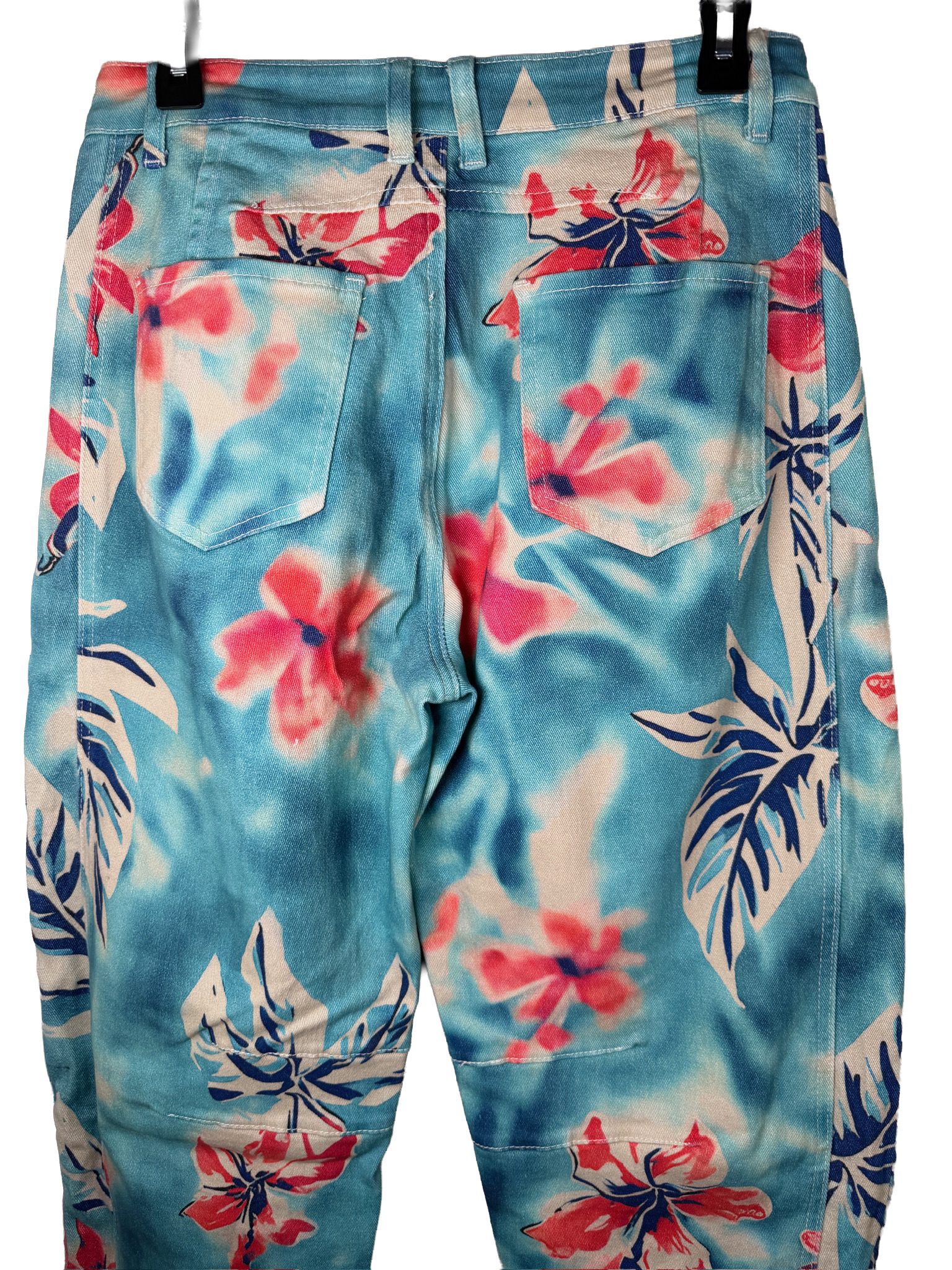 loveimgs Floral Print Barrel Jeans – Size M (EUC) image 4