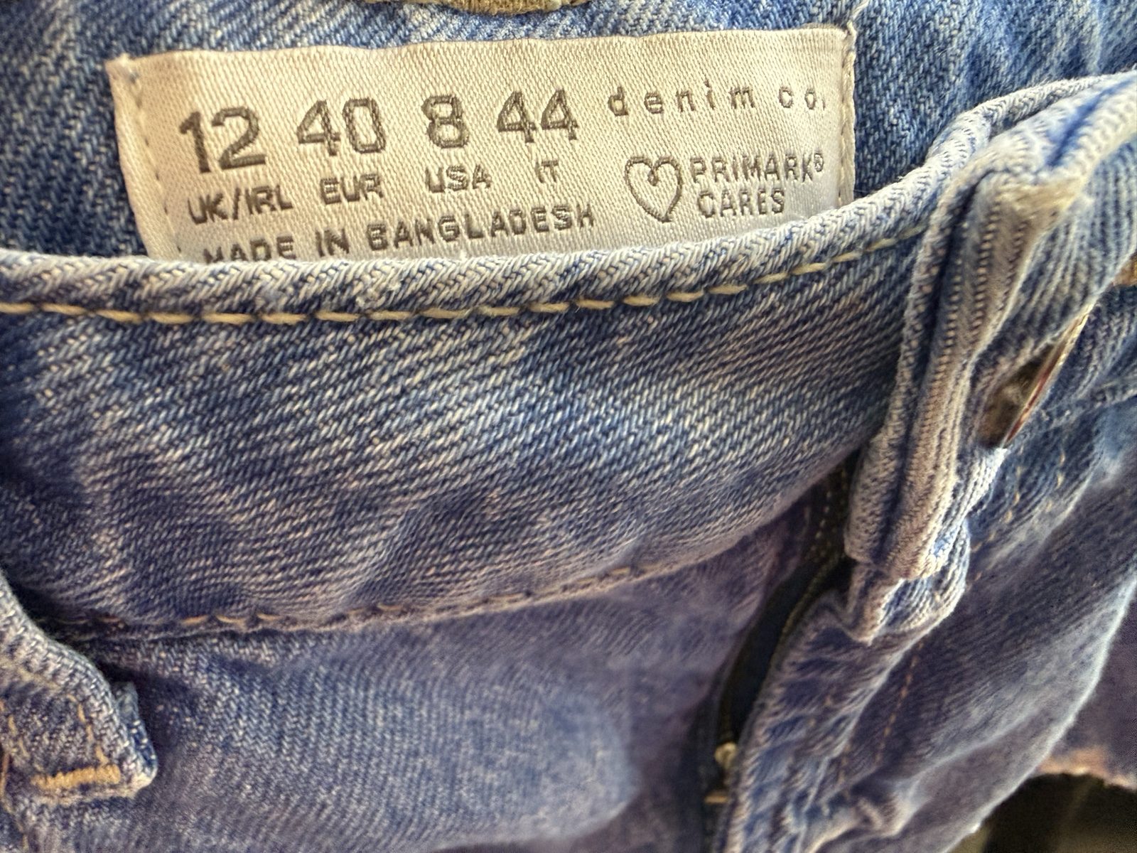 Distressed Ripped Denim Shorts – Mid Blue image 3