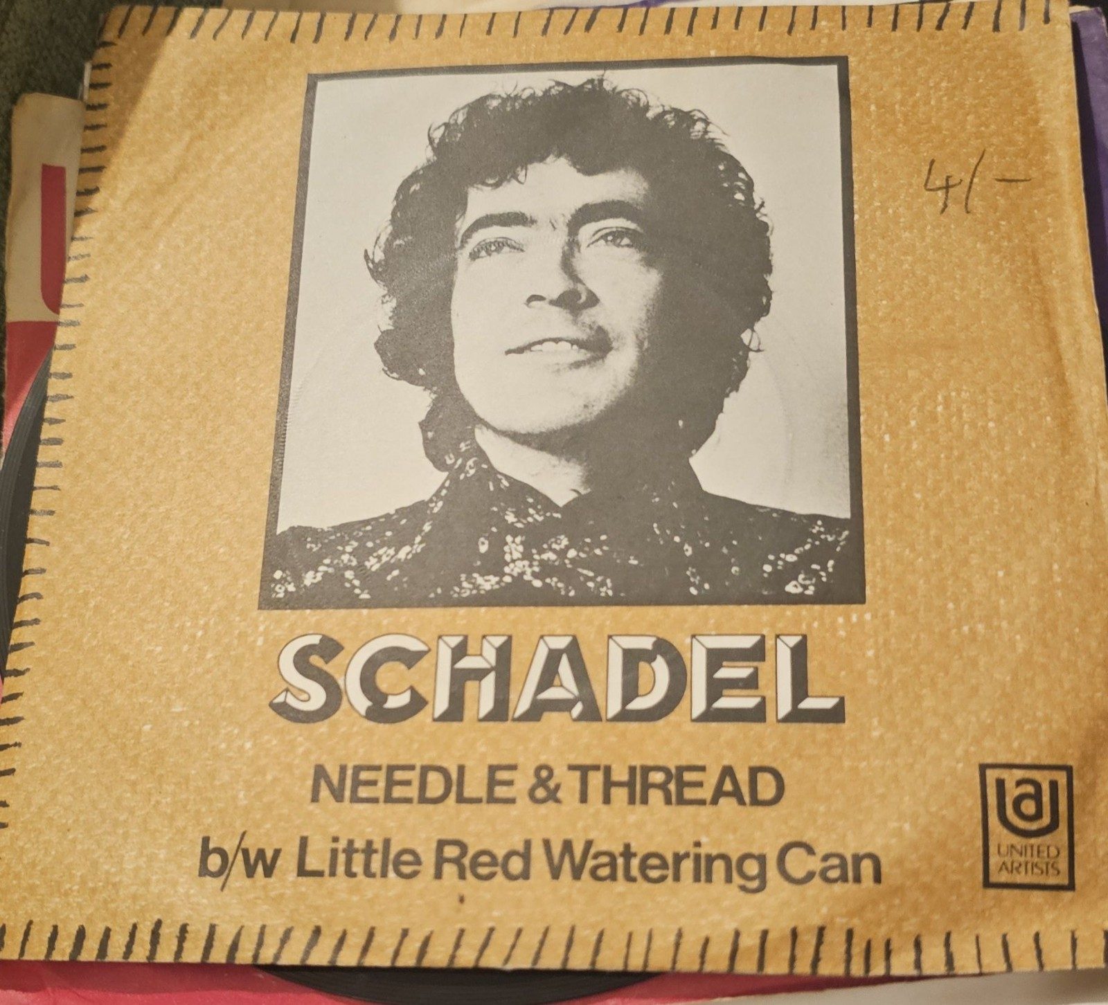 Schadel Needle and Thread United Artists UP 35113 7" Vinyl Single