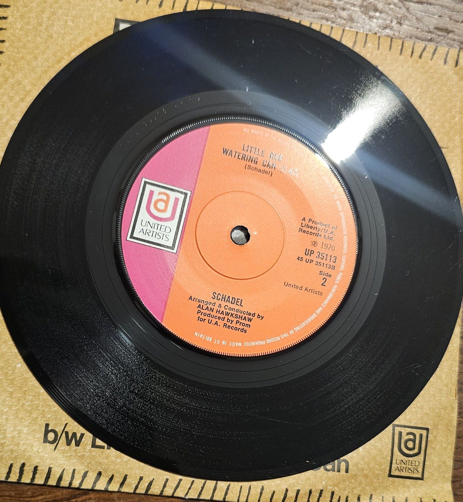 Schadel Needle and Thread United Artists UP 35113 7" Vinyl Single image 3
